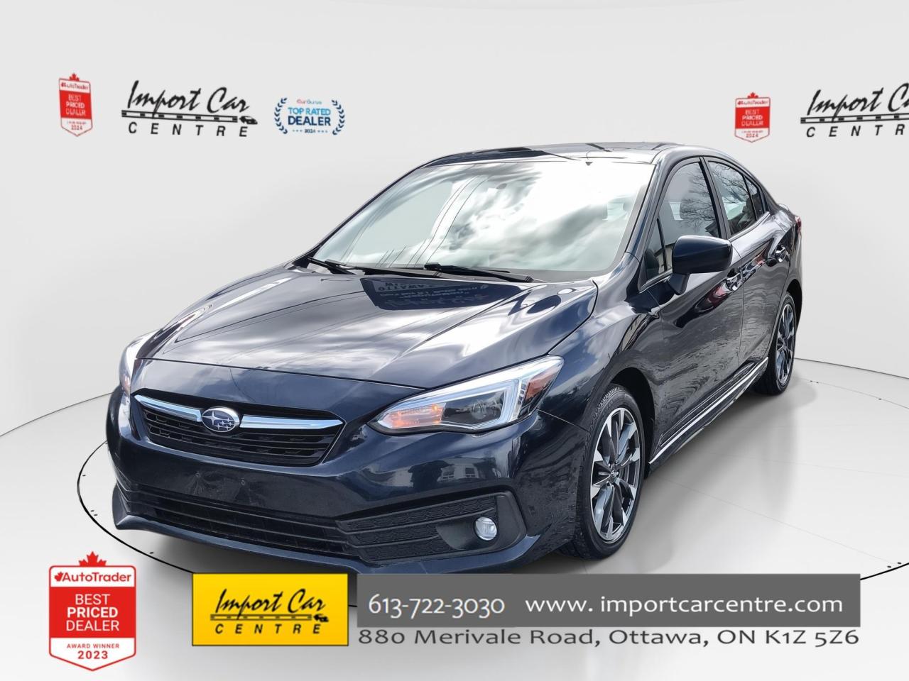 Used 2021 Subaru Impreza Sport EYESIGHT, SPORT, ROOF, BK.CAM, HTD. SEATS, A for sale in Ottawa, ON