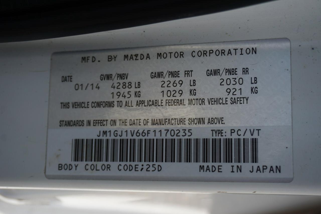2015 Mazda MAZDA6 2.5L TOURING CERTIFIED CAMERA NAV BLUETOOTH LEATHER HEATED SEATS SUNRO0F CRUISE ALLOYS - Photo #38