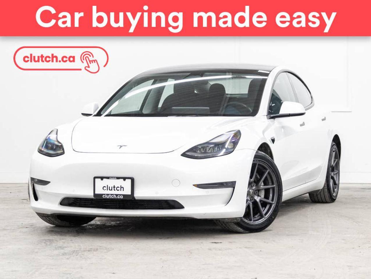 NO ACCIDENTS / CLEAN CARFAX / 1 OWNER / Rear Heated Seats, Climate Control, Touchscreen Display and more!<br> <br>Clutch is the largest online used car retailer in Canada, delivering a seamless, hassle-free car-buying experience to drivers everywhere. Shop hundreds of used cars online, get the right one delivered to your door, and enjoy peace of mind with our optional 10-Day Money-Back Guarantee. How sweet is that? To learn more, visit clutch.ca.<br> <br>The top features for this 2022 Tesla Model 3 include:<br> <br>Front Heated Seats<br>Rear Heated Seats<br>Climate Control<br>Touchscreen Display<br>GPS Navigation<br>Adaptive Cruise Control<br>12V Outlet<br>Wireless Charging<br>Heated Steering Wheel<br>Rear View Camera<br>Power Driver Seat<br>Power Passenger Seat<br> <br>Seamless home delivery - Delivery to your door in a matter of days. Available on select packages.<br> <br>Try it out for 10 days - If you do not like it, we will take it back. Available on select packages. <br> <br>Quality assured - All cars go through our rigorous 210-point inspection and reconditioning process.<br> <br>Peace of mind - Optional 3-month Standard Warranty, with additional warranty options available.<br> <br>Haggle-free - No haggling or hard sells.<br> <br>100% Transparency - Full inspection reports on every car, including high-res photography and a free Carfax report.<br> <br>Listed price is for cash purchase only and does not include taxes, Shipping Fees (if applicable), Delivery Fees (if applicable), government licensing fees. 10-day Money Back Guarantee, 3-month Standard Warranty, and home delivery are available with select packages.<br> <br>Previous Provincial Registrations:<br>Ontario<br> <br>Stock # 47919