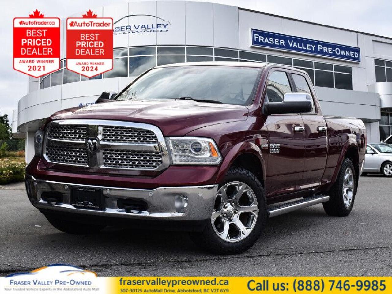 Used 2017 RAM 1500 Laramie  Clean History, Nav, Highly Optioned Featu for sale in Abbotsford, BC