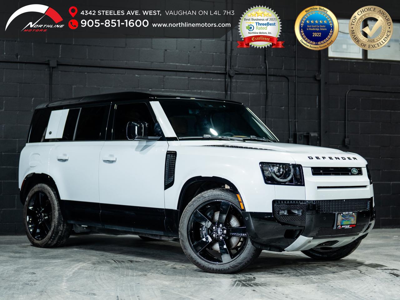 Used 2023 Land Rover Defender 110 V8/PANO/360 CAM/HUD/MERIDIAN/NAV/NO ACCIDENTS for sale in Vaughan, ON