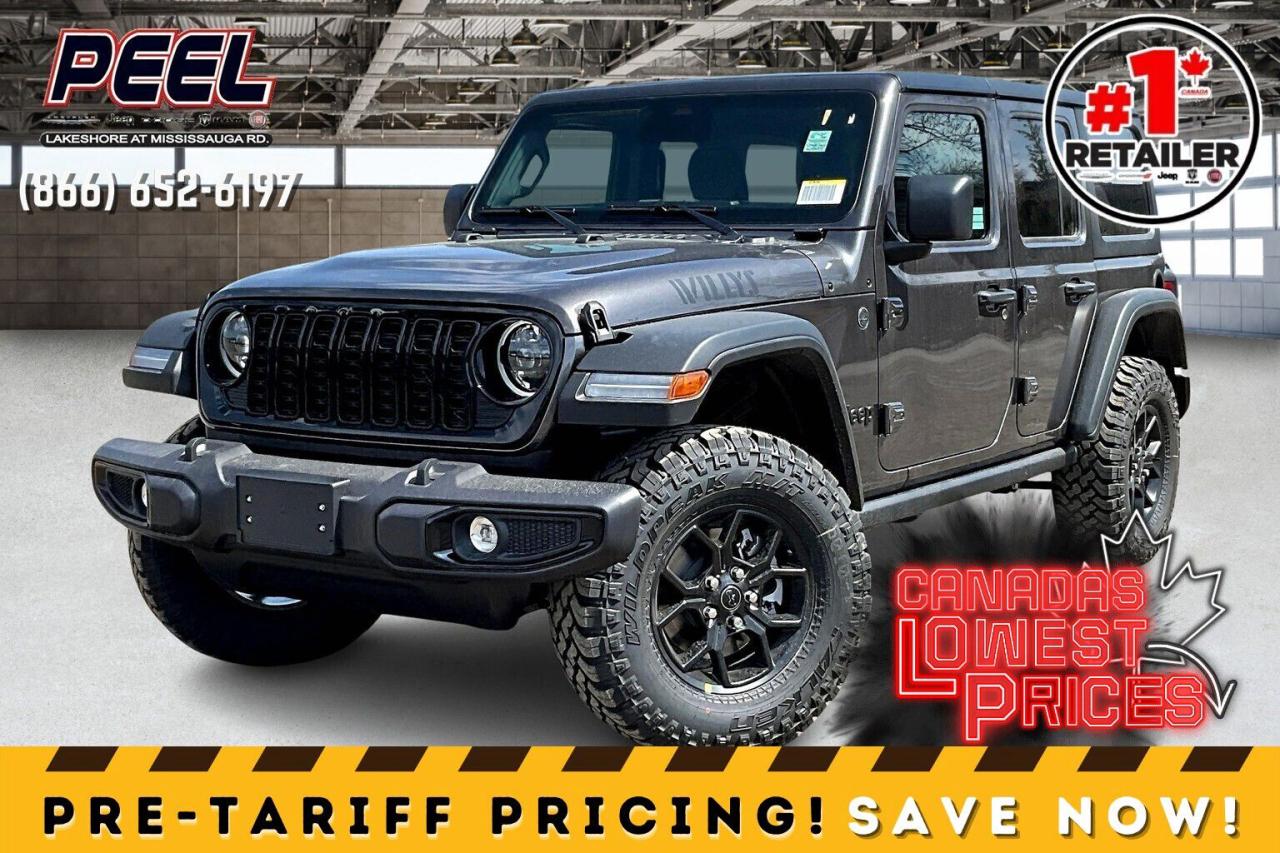 New 2025 Jeep Wrangler WILLYS 4 DOOR | Hardtop | 6-Speed Manual | V6 for sale in Mississauga, ON