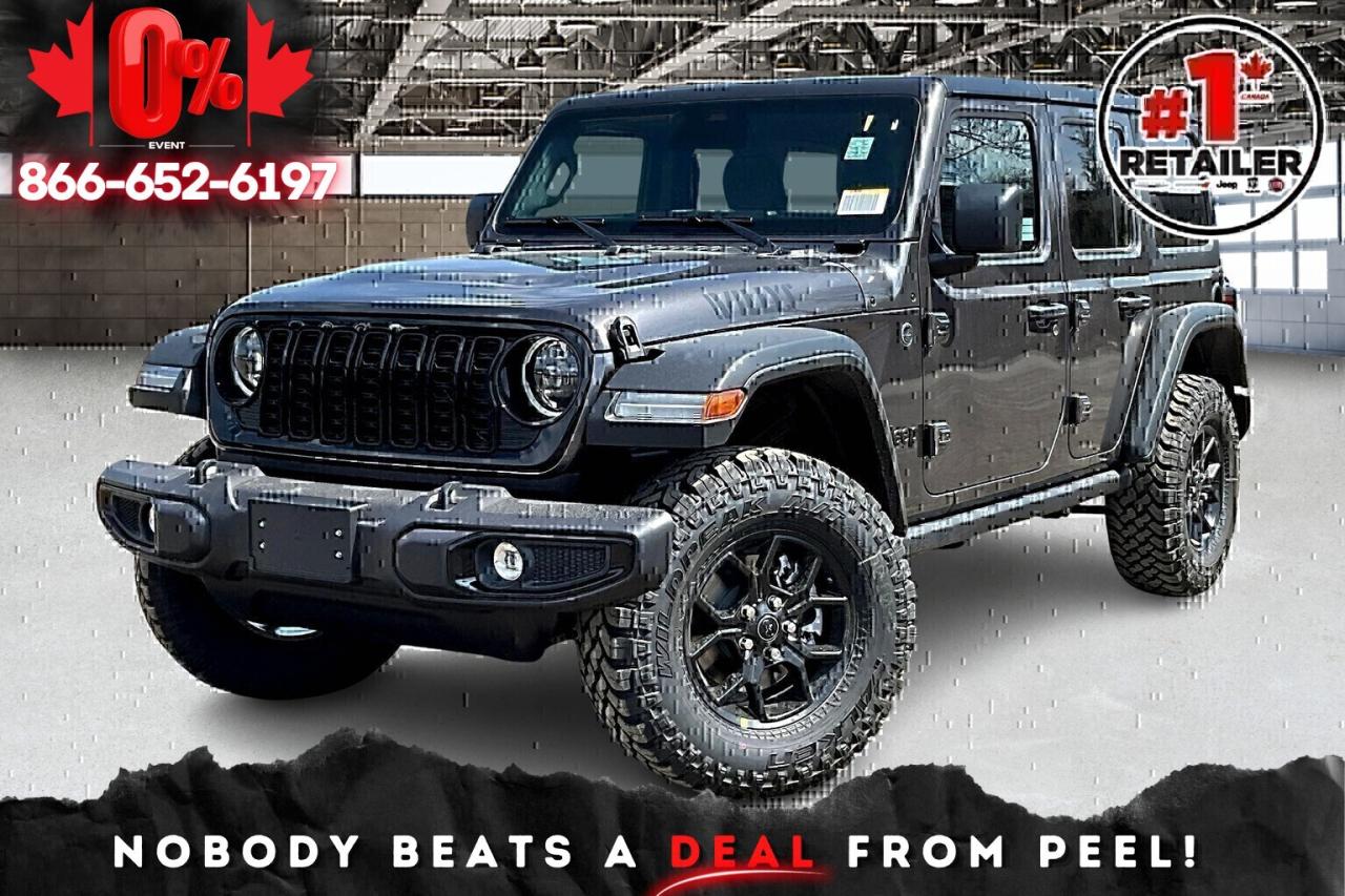 New 2025 Jeep Wrangler WILLYS 4 DOOR | Hardtop | 6-Speed Manual | V6 for sale in Mississauga, ON