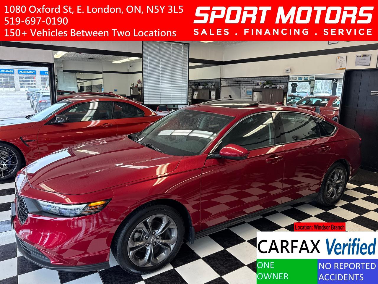 2023 Honda Accord EX+Roof+Adapive Cruise+LKA+BSM+CLEAN CARFAX Photo0