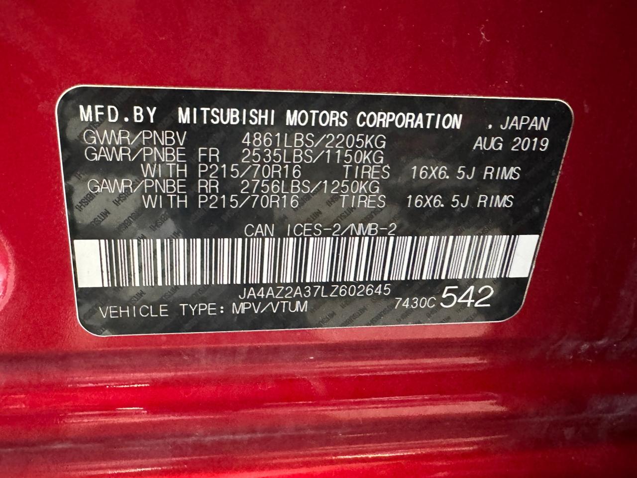 2020 Mitsubishi Outlander ES AWD+7 Passenger+ApplePlay+Camera+ACCIDENT FREE - Photo #38