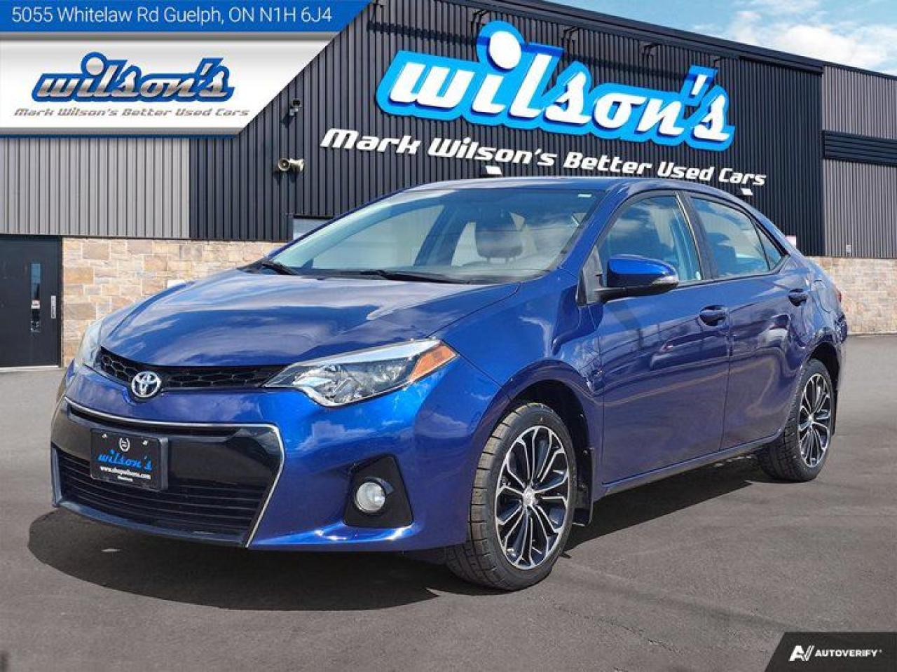 Used 2014 Toyota Corolla S | 6 Speed Manual | Split Leather | Sunroof | Reverse Cam | Heated Seats | Bluetooth | and More ! for sale in Guelph, ON