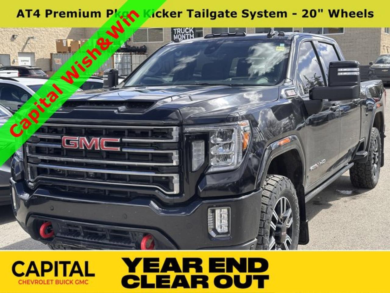 Certified.Ask for the Internet Department for more information or book your test drive today! Call 403-256-4960 for fast answers at your fingertips! Disclaimer: All prices are plus taxes. See dealer for details. AMVIC Licensed Dealer # B2020028.2021 Sierra 3500HD 10-Speed Automatic 4WD 10-Speed Automatic, 4WD, Leather, 120-Volt Bed Mounted Power Outlet, 120-Volt Instrument Panel Power Outlet, 12-Volt Rear Auxiliary Power Outlet, 2 USB Ports (First Row), 2 USB Ports Inside Console, 20 Machined Aluminum Wheels, 2nd Row Dual USB Charge-Only Ports, 2-Speed Active Transfer Case, 4.2 Diagonal Colour Display Driver Info Centre, 4G LTE Wi-Fi Hotspot Capable, Apple CarPlay/Android Auto, AT4 Preferred Package, Bed View Camera w/2 Trailer Camera Provisions, Bose Premium 7 Speaker Sound System, Compass Located In Instrument Cluster, Deep-Tinted Glass, Electric Rear-Window Defogger, Electrical Lock Control Steering Column, Forward Collision Alert, GMC Connected Access Capable, Gooseneck/5th Wheel Package, HD Rear Vision Camera, HD Surround Vision w/2 Trailer View Camera Provisions, Heated front seats, Heated steering wheel, Hill Descent Control, Hitch Guidance w/Hitch View, Integrated Trailer Brake Controller, In-Vehicle Trailering System App, Keyless Open & Start, Lane Change Alert w/Side Blind Zone Alert, LED Cargo Area Lighting, LED Smoked Amber Roof Marker Lamps, Manual Tilt-Wheel/Telescoping Steering Column, MultiPro Audio System by Kicker, OnStar & GMC Connected Services Capable, Painted Blk Surround Grille w/High Gloss Blk Mesh, Power Door Locks, Power Front Passenger Windows w/Express Up/Down, Power Front Windows w/Driver Express Up/Down, Power Rear Windows w/Express Down, Power Sliding Rear Window w/Defogger, Power-Retractable Black Assist Steps, Preferred Equipment Group 4SB, Prem Front Floor Liners w/Removable Carpet Insert, Prem Rear Floor Liners w/Removable Carpet Insert, ProGrade Trailering System, Radio: AM/FM w/Prem GMC Infotainment System & Navi, Rear Wheelhouse Liners, Red Recovery Hooks, Remote Vehicle Starter System, Spray-On Pickup Bed Liner w/AT4 Logo, Steering Wheel Audio Controls, Unauthorized Entry Theft-Deterrent System, Universal Home Remote, Ventilated front seats, Wireless Charging, Wireless Phone Projection, X31 Off-Road Package.GM Details:* Exchange policy is 30 days or 2,500 kilometres, whichever comes first* 4.99% Financing for 24 Months On Eligible Certified Pre-Owned Models 24 Months - 4.99% 36 Months - 4.99% 48 Months - 4.99% 60 Months - 4.99% 72 Months - 5.49% 84 Months - 5.49%* 3 months or 5,000 kilometres (whichever comes first) which can be extended or upgraded to an even more comprehensive Certified Pre-Owned Vehicle Protection Plan* Current students, recent graduates and full/part-time students eligible for $500 student bonus offer on the purchase of an eligible certified pre-owned vehicle. Offer valid from January 4, 2023 - January 2, 2024. Certified PRE-OWNED OFFERS FOR CANADIAN NEWCOMERS. To make Canada feel more like home, were offering $500 off any eligible Certified Pre-Owned Chevrolet, Buick or GMC vehicle as a welcoming gift. Free 3-month SiriusXM Trial. 1-month OnStar Trial. GM Owner Centre and Mobile App* 150+ Point Inspection* 24/7 roadside assistance for 3 months or 5,000 km (whichever comes first)