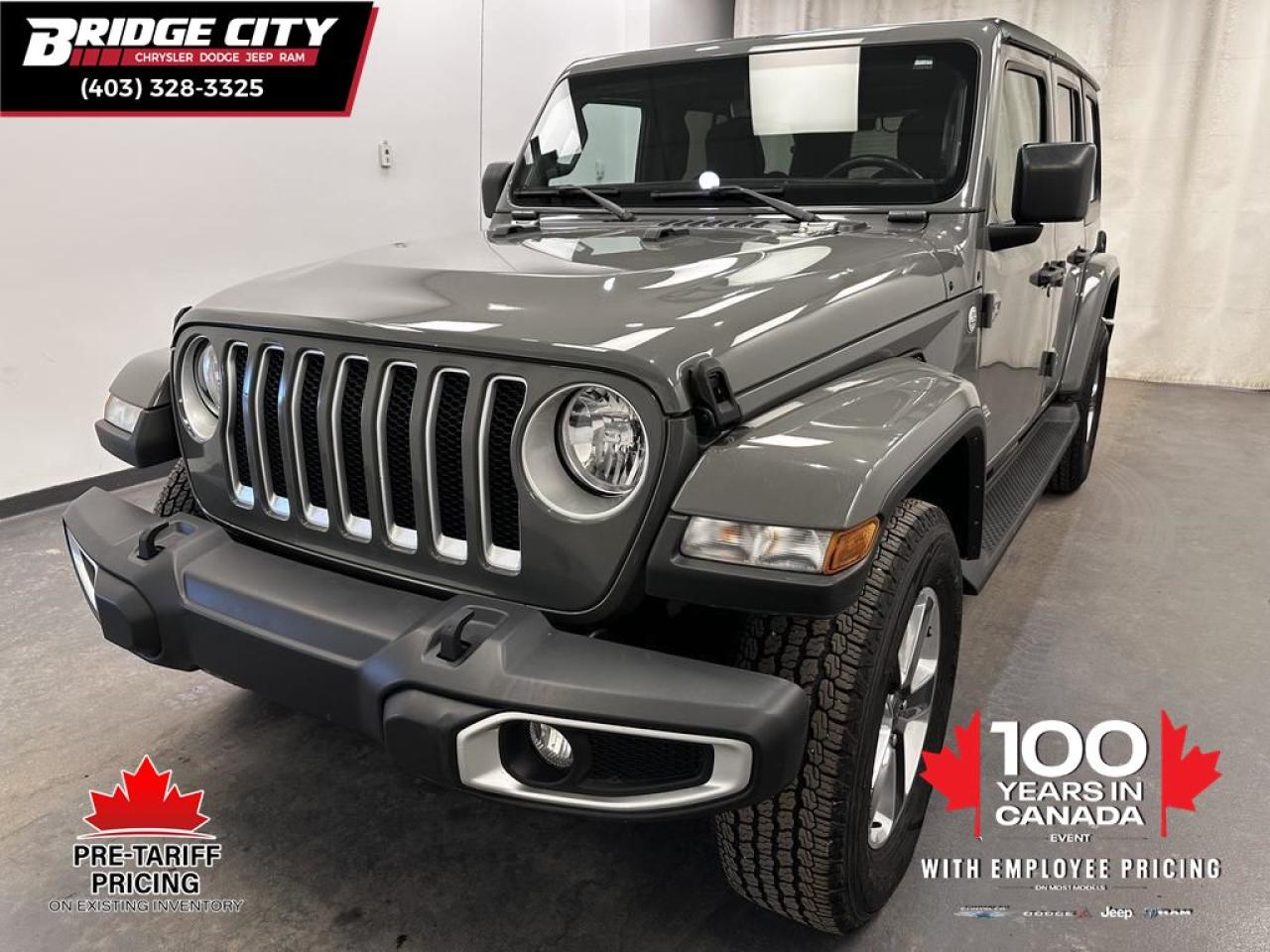 Used 2022 Jeep Wrangler Unlimited Sahara 6 Speed Manual - 3.6L V6 - Heated Seats & Steering Wheel - Trailer Tow Pkg - Local Trade for sale in Lethbridge, AB