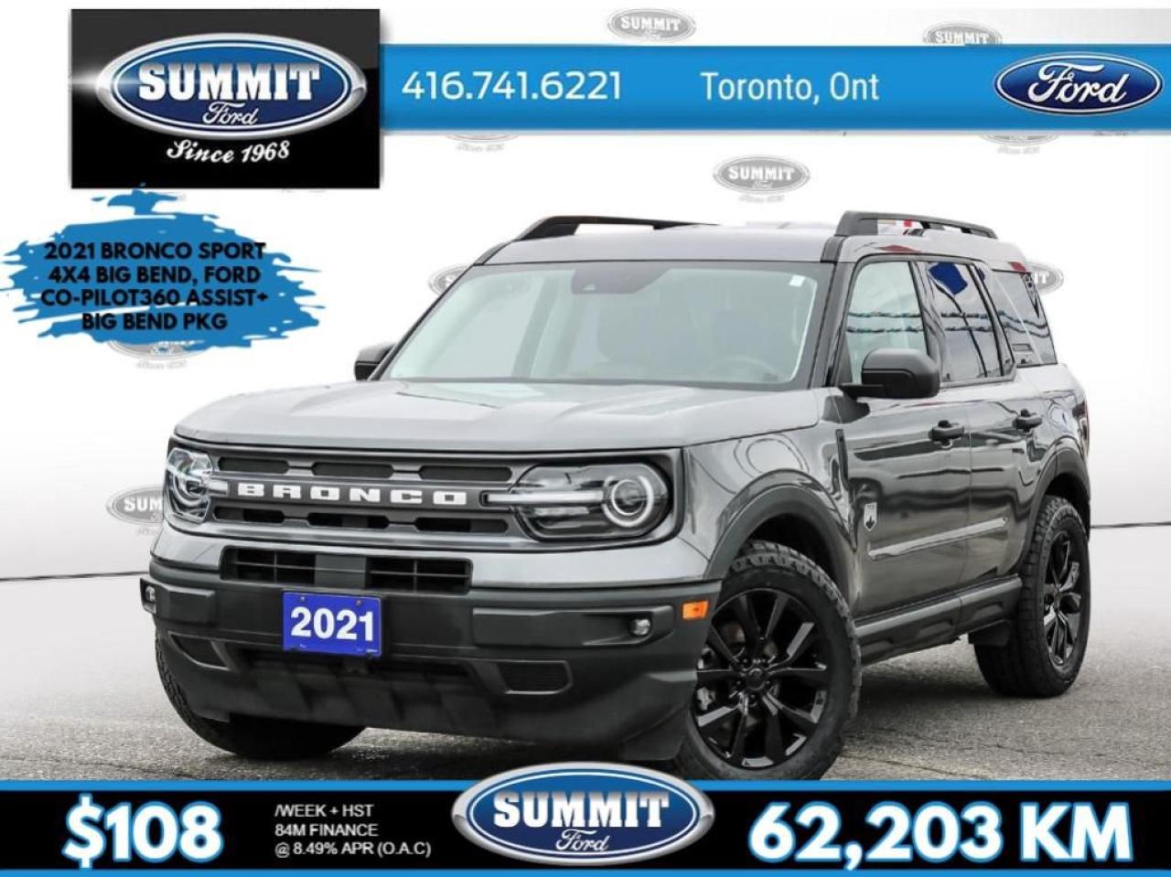 Used 2021 Ford Bronco Sport Big Bend 2 Sets of Tires | Summers and Winters | for sale in Etobicoke, ON