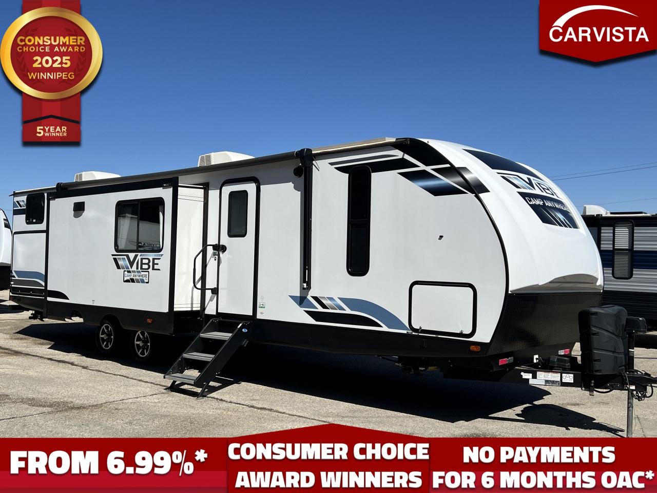 Used 2022 Vibe by Forest River 34BH Triple Slide - Bunk House for sale in Winnipeg, MB