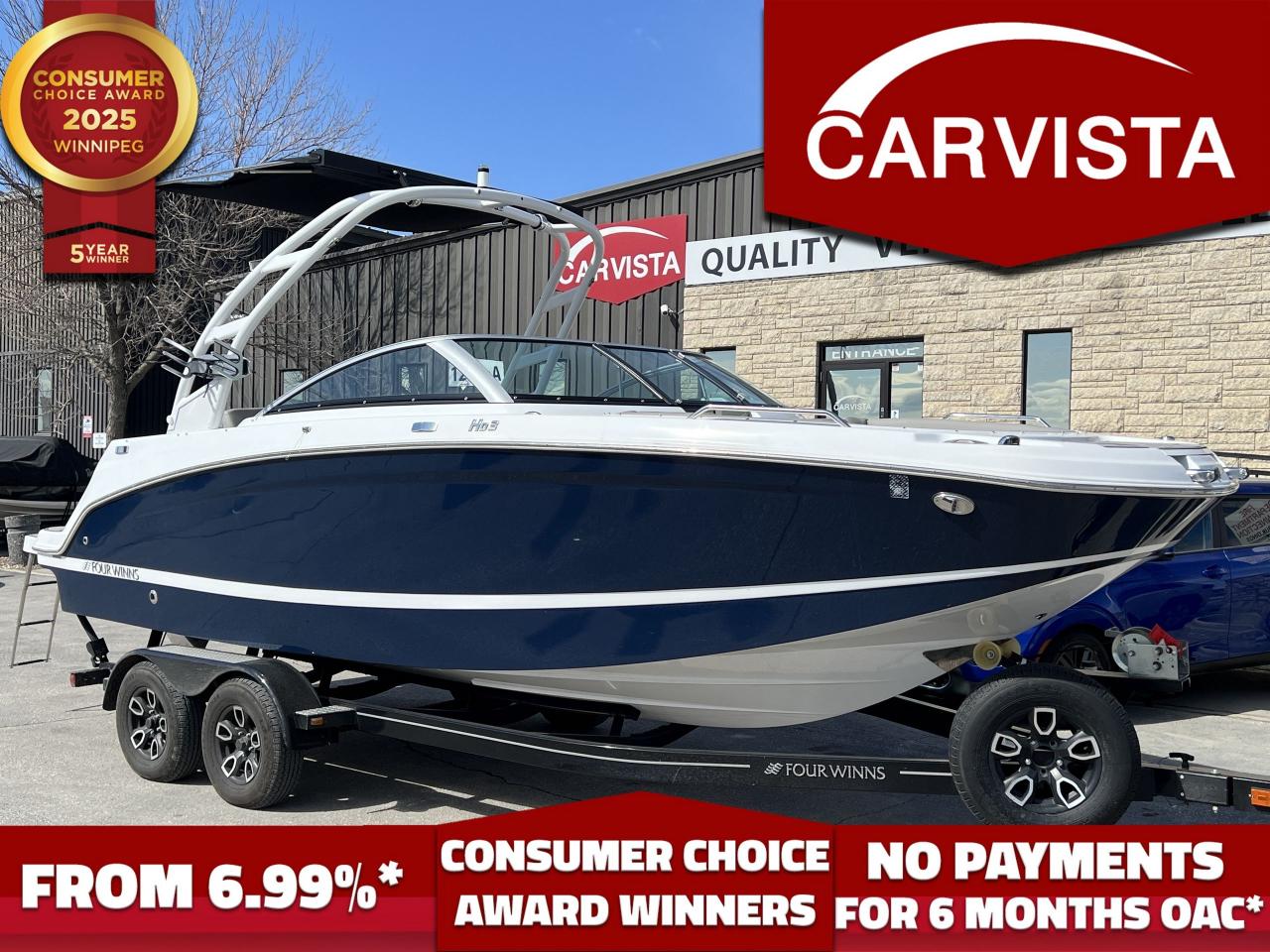 Used 2023 FOUR WINNS HD3 250 HP Mercruiser - 128 Hrs- Inc Trailer for sale in Winnipeg, MB