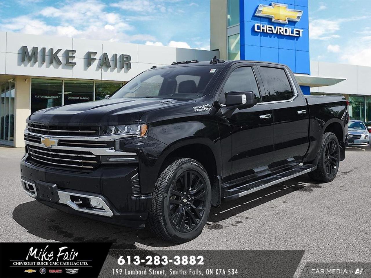 Used 2020 Chevrolet Silverado 1500 High Country power sunroof,heated/vented front seats,HD surround vision,bedview camera,assist steps for sale in Smiths Falls, ON