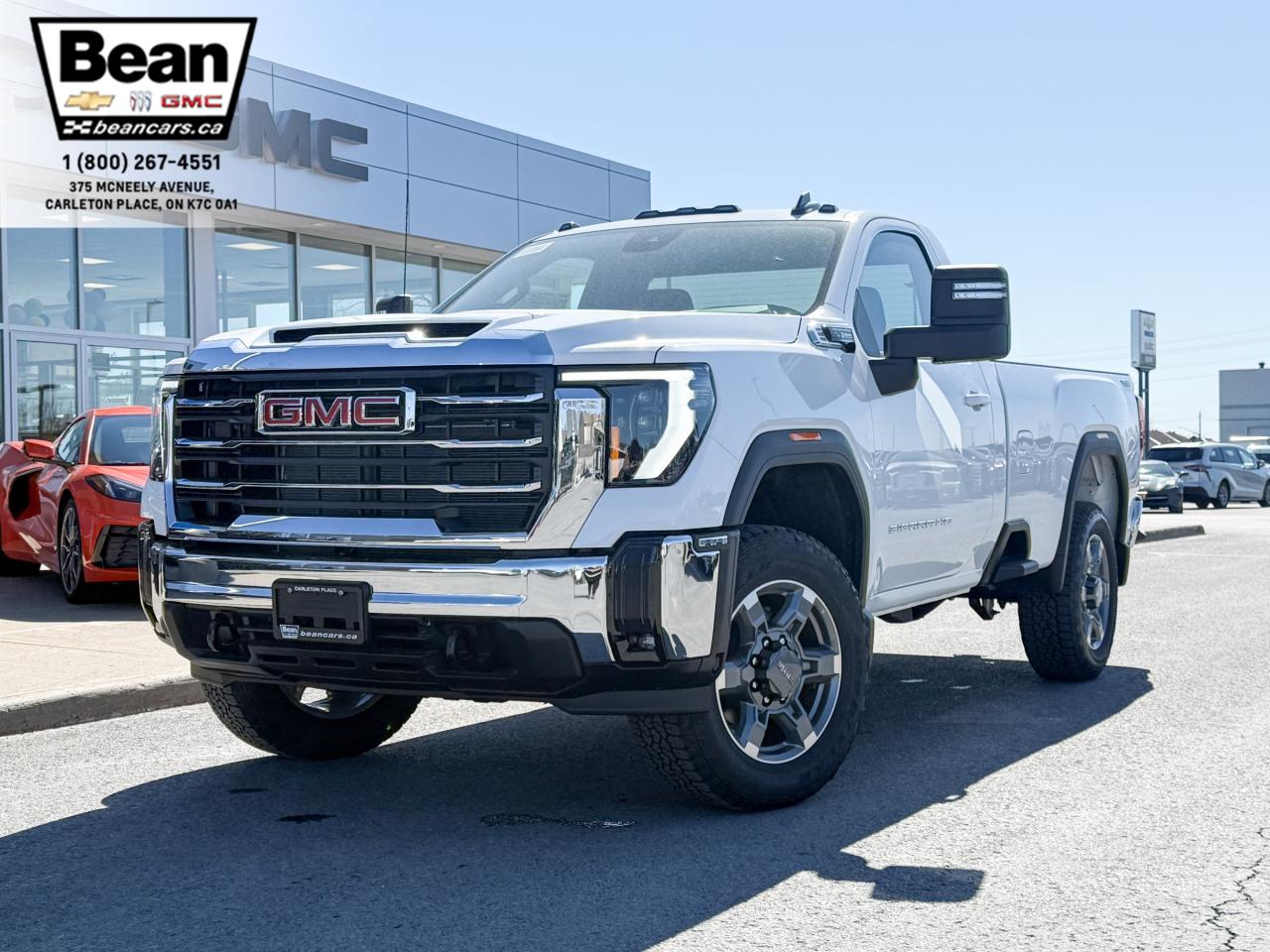 New 2025 GMC Sierra 2500 HD SLE 6.6L V8 WITH REMOTE START/ENTRY, HEATED SEATS, HEATED STEERING WHEEL, CRUISE CONTROL, HD REAR VISION CAMERA, APPLE CARPLAY AND ANDROID AUTO for sale in Carleton Place, ON