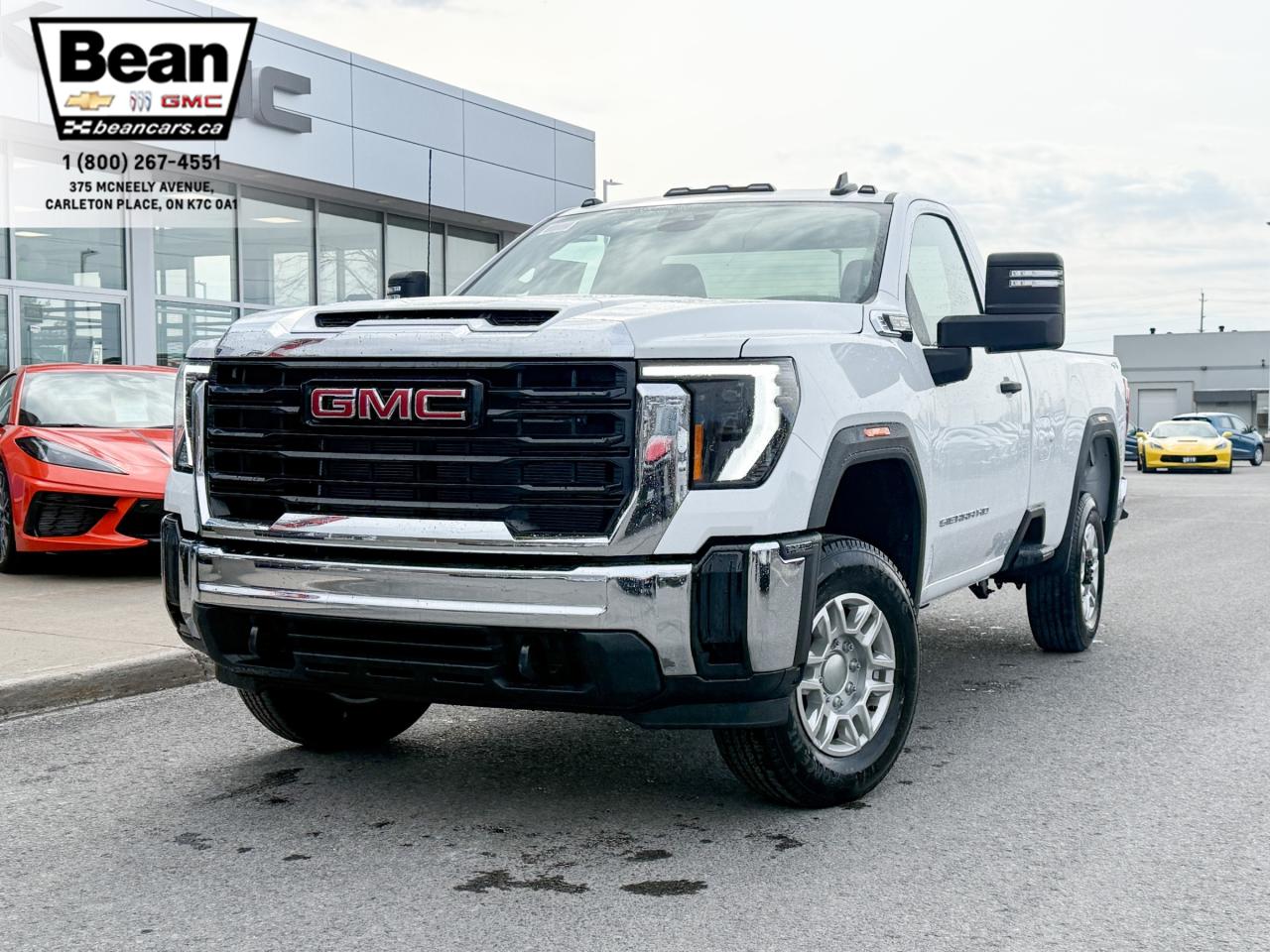 New 2025 GMC Sierra 2500 HD Pro 6.6L V8 WITH REMOTE ENTRY, HITCH GUIDANCE, HD REAR VISION CAMERA, APPLE CARPLAY AND ANDROID AUTO, SNOW PLOW PREP/CAMPER PACKAGE for sale in Carleton Place, ON