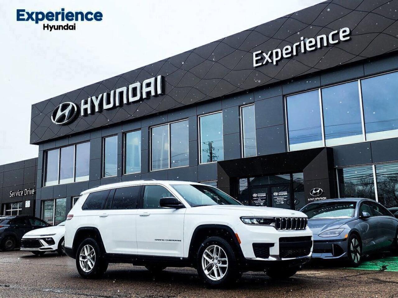 Just landed - One Owner 

Back up Camera 

18 Tires/Alloys

Trip Computer

Fresh MVI !!

Fully-Loaded with Additional Options
QUICK ORDER PACKAGE 23A LAREDO -inc: Engine: 3.6L Pentastar VVT V6 w/ESS, Transmission: 8-Speed Automatic, QUICK ORDER PACKAGE 23A LAREDO -inc: Engine: 3.6L Pentastar VVT V6 w/ESS, Transmission: 8-Speed Automatic, GLOBAL BLK W/GLOBAL BLK, CLOTH SEATS, ENGINE: 3.6L PENTASTAR VVT V6 W/ESS (STD), BRIGHT WHITE, Wheels: 18 x 8 Aluminum, Voice Activated Dual Zone Front Automatic Air Conditioning, Vinyl Door Trim Insert, Valet Function, Trip Computer.

Visit Us Today 
A short visit to Experience Hyundai located at 15 Mount Edward Rd, Charlottetown, PE C1A 5R7 can get you a reliable Grand Cherokee L today!
 Were PEIs Premier Credit Specialists! Good poor, bad, or new credit? Divorced? Self-Employed? We have you covered! Our Credit Specialists are on standby 24/7 to help get you behind the wheel today! APPLY FOR YOUR PRE-APPROVAL TODAY - https://www.steeleadvantagefinancing.com/7182