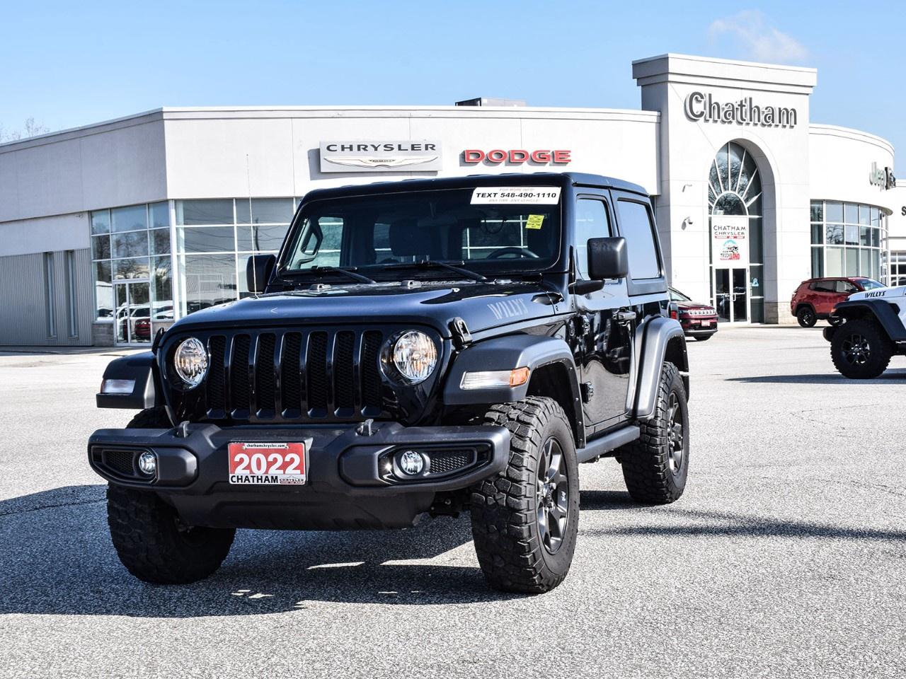Used 2022 Jeep Wrangler Willys Sport 4x4 for sale in Chatham, ON