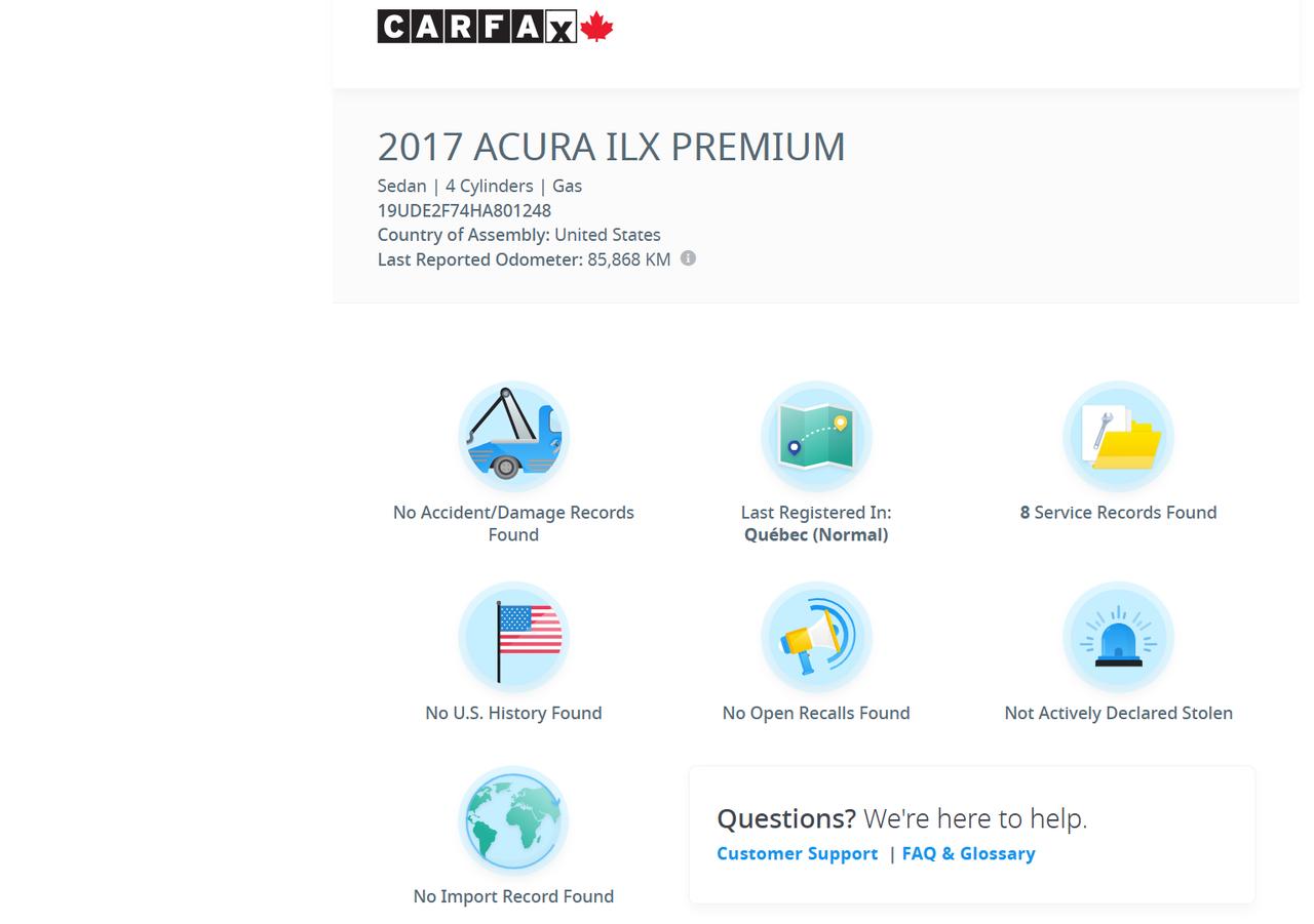 2017 Acura ILX Premium+LaneKeep+Adaptive Cruise+CLEAN CARFAX Photo