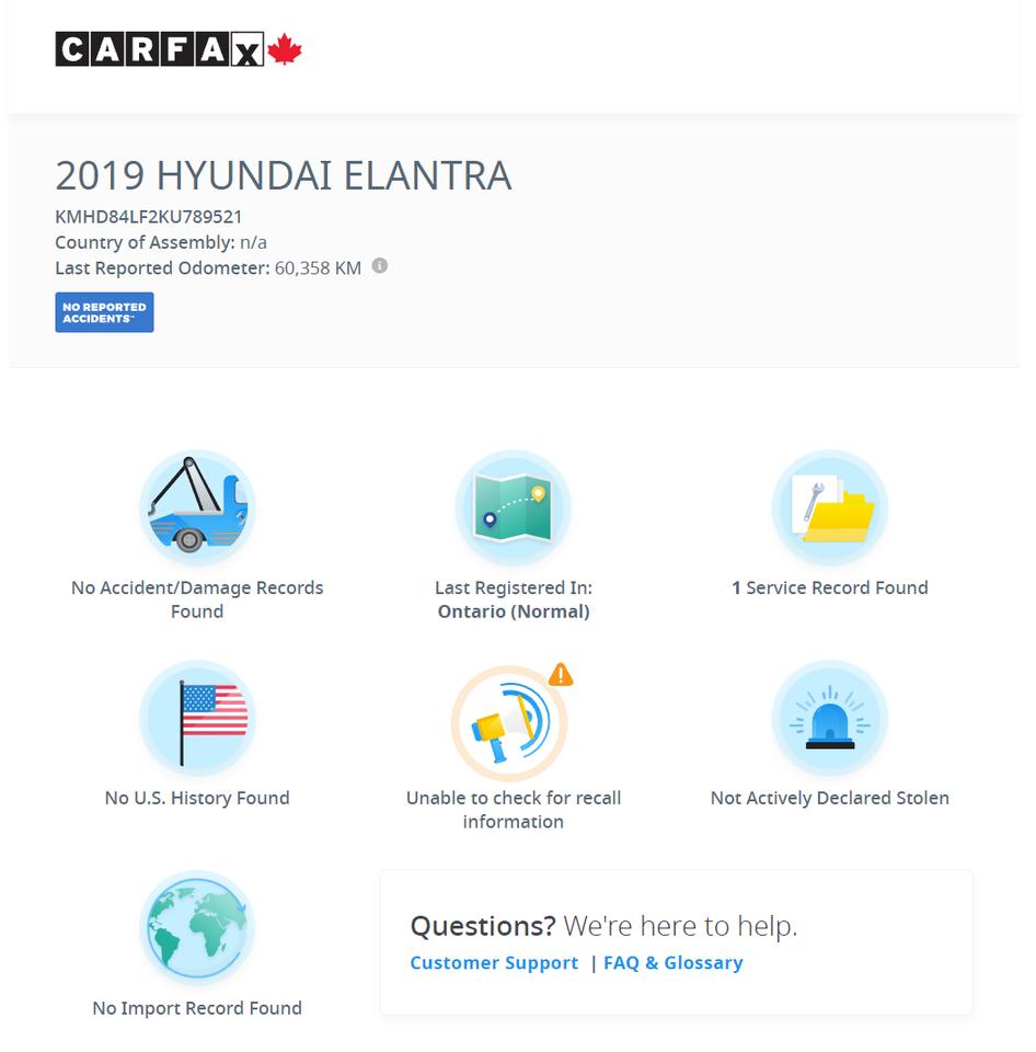 2019 Hyundai Elantra Preferred+New Tires+Camera+ApplePlay+CLEAN CARFAX Photo