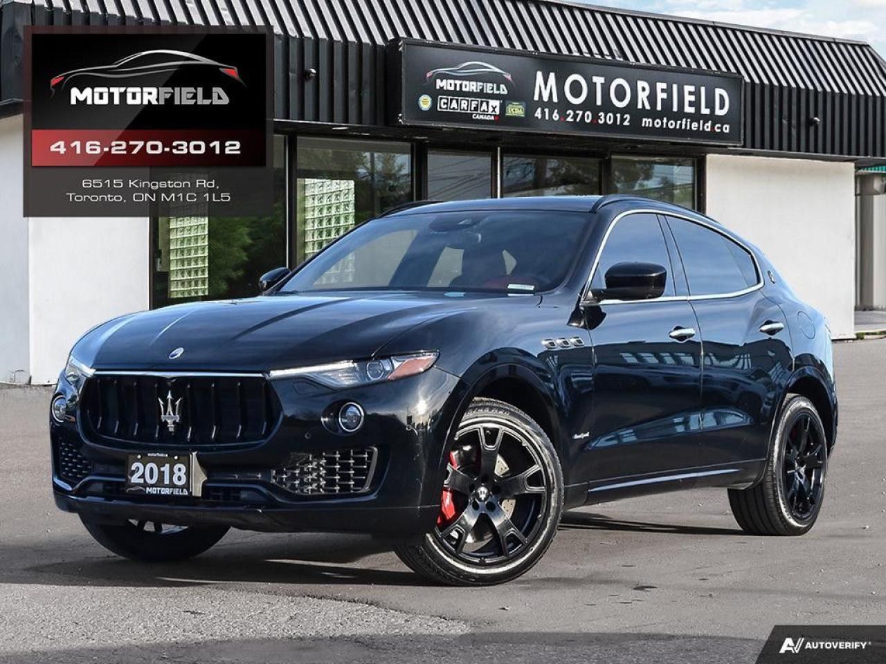 2018 Maserati Levante S GranSport AWD *Accident Free, 20" Nero Wheels, Black/Red* Photo0
