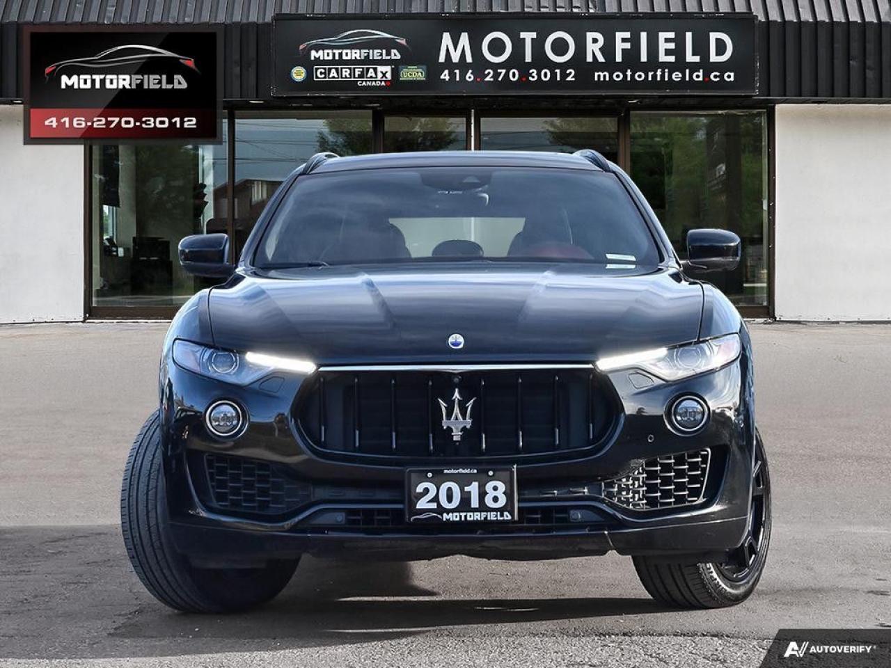 2018 Maserati Levante S GranSport AWD *Accident Free, 20" Nero Wheels, Black/Red* Photo