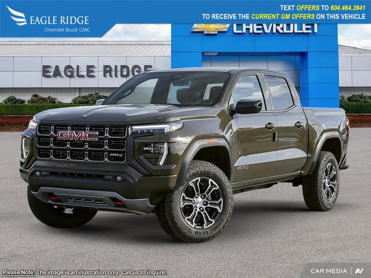 New 2025 GMC Canyon AT4 Navigation System, Power windows, Remote keyless entry, Speed-sensing steering, Traction control, Trailering App for sale in Coquitlam, BC