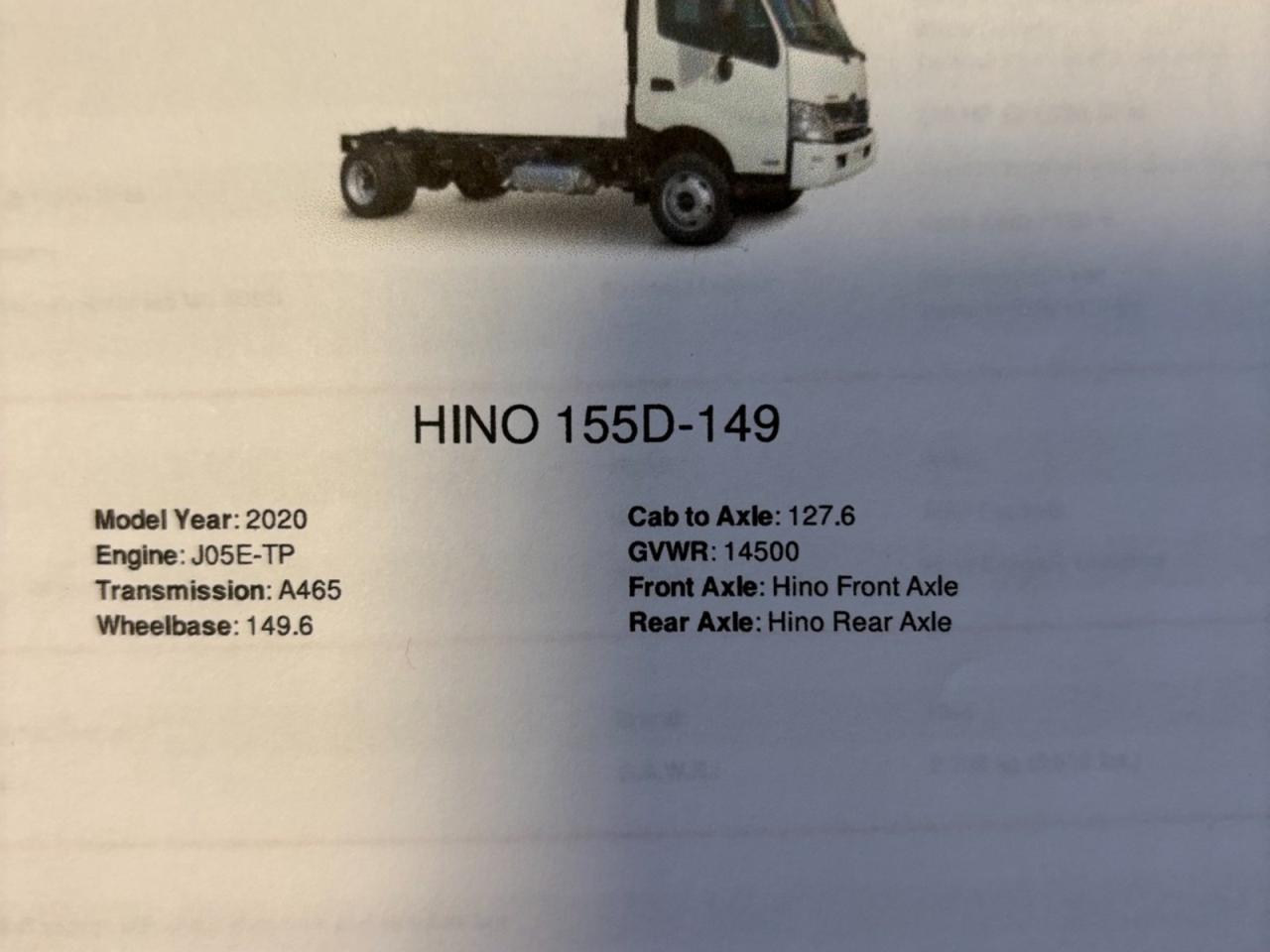 2020 Hino 155 Dump Box - Photo #13
