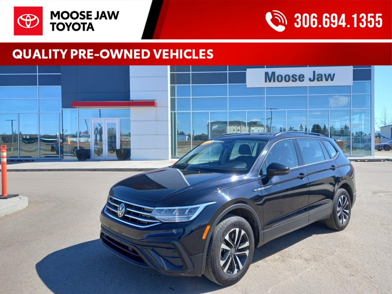Used 2023 Volkswagen Tiguan Versatile, efficient, and ready for anything. The 2023 Tiguan Trendline offers German engineering, smart technology, and everyday comfort — all in a stylish, spacious SUV for sale in Moose Jaw, SK