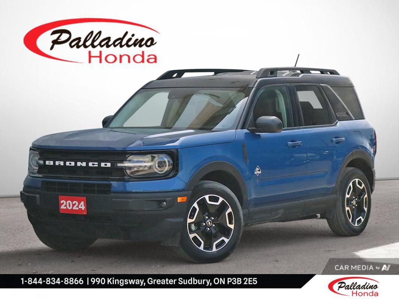 <p>Discover the perfect blend of rugged capability and modern sophistication with the 2024 Ford Bronco Sport Outer Banks. This SUV</p>
<p> showcases a striking blue exterior and is built for adventure with its 4-wheel drive system. With only 16</p>
<p> this vehicle is ready for its next journey.

FEATURES OF THE Bronco Sport Outer Banks  
»» Striking blue exterior for standout style  
»» 4-wheel drive for all-terrain capability  
»» 1.5L EcoBoost engine for efficient performance  
»» Automatic 8-speed transmission for smooth driving  

ADVANCED SAFETY FEATURES  
»» Backup camera enhances parking safety  
»» Lane-keeping system for added security  
»» Blind spot monitoring aids in safe lane changes  
»» Pre-collision assist with automatic braking  

PERFORMANCE AND EFFICIENCY  
»» 1.5L EcoBoost engine for powerful efficiency  
»» Automatic 8-speed transmission for seamless shifts  
»» 4-wheel drive for superior traction  
»» Eco-friendly design for reduced emissions  

COMFORT AND CONVENIENCE  
»» Spacious interior for a comfortable ride  
»» Dual-zone climate control for personalized comfort  
»» Keyless entry for easy access  
»» Ample legroom for all passengers  

TECHNOLOGY AND CONNECTIVITY  
»» Advanced infotainment system for entertainment  
»» Bluetooth connectivity for hands-free calls  
»» High-resolution touchscreen for easy navigation  
»» USB ports for device charging  

CARGO SPACE  
»» Generous cargo area for all your gear  
»» Versatile rear seats for expanded storage  
»» Convenient load floor for easy access  
»» Ample space for outdoor adventures  

WHAT OTHER OWNERS LIKE  
»» Robust off-road capabilities  
»» Comfortable and spacious interior  
»» User-friendly technology features  
»» Stylish and modern design  

This 2024 Ford Bronco Sport Outer Bankss VIN is: 3FMCR9C68RRE03563.

The advertised price is for financing only and applies exclusively to vehicles eligible for financing. Vehicles sold as-is are not eligible for financing and require full payment at purchase. All cash purchases of finance-eligible vehicles will be subject to an additional $2</p>
<p>501.00. This advertised price also does not include taxes and licensing fees. For as-is vehicles: the motor vehicle sold under this contract is being sold as-is and is not represented as being in road worthy condition</p>
<a href=http://www.palladinohonda.com/used/Ford-Bronco_Sport-2024-id12093272.html>http://www.palladinohonda.com/used/Ford-Bronco_Sport-2024-id12093272.html</a>