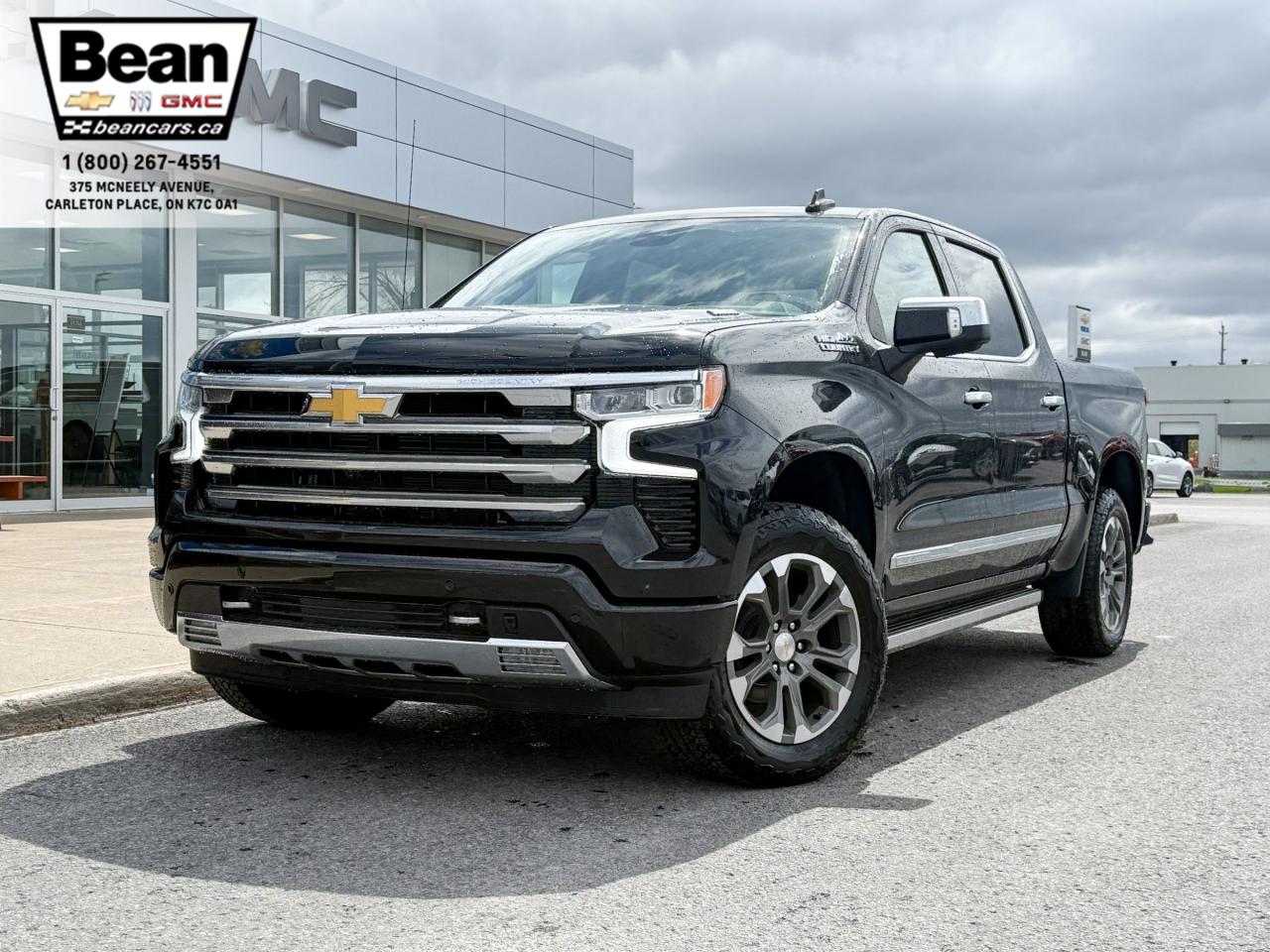 New 2025 Chevrolet Silverado 1500 High Country 3.0L DURAMAX WITH REMOTE START/ENTRY, HEATED SEATS, HEATED STEERING WHEEL, VENTILATED SEATS, SUNROOF, HD SURROUND VISION, BOSE SOUND SYSTEM, APPLE CARPLAY AND ANDROID AUTO for sale in Carleton Place, ON