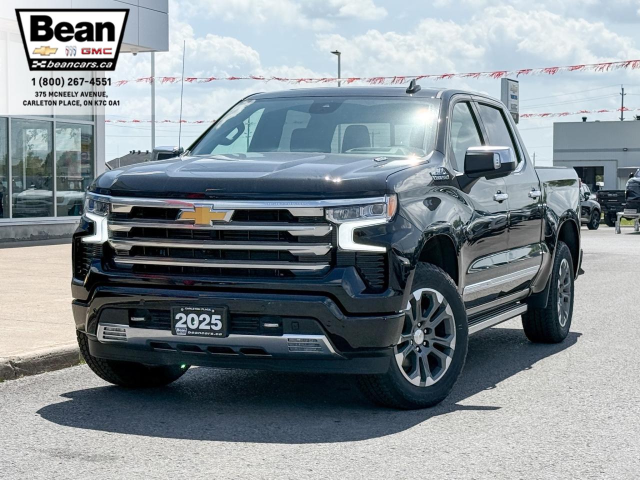 New 2025 Chevrolet Silverado 1500 High Country 3.0L DURAMAX WITH REMOTE START/ENTRY, HEATED SEATS, HEATED STEERING WHEEL, VENTILATED SEATS, SUNROOF, HD SURROUND VISION, BOSE SOUND SYSTEM, APPLE CARPLAY AND ANDROID AUTO for sale in Carleton Place, ON