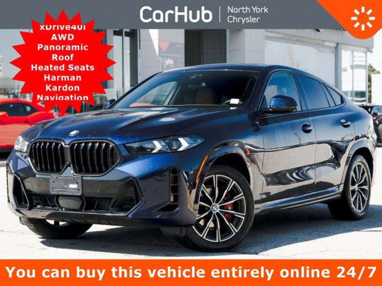 Used 2024 BMW X6 xDrive40i AWD Panoroof Heated Seats Harman Kardon Navi Backup Cam for sale in Thornhill, ON