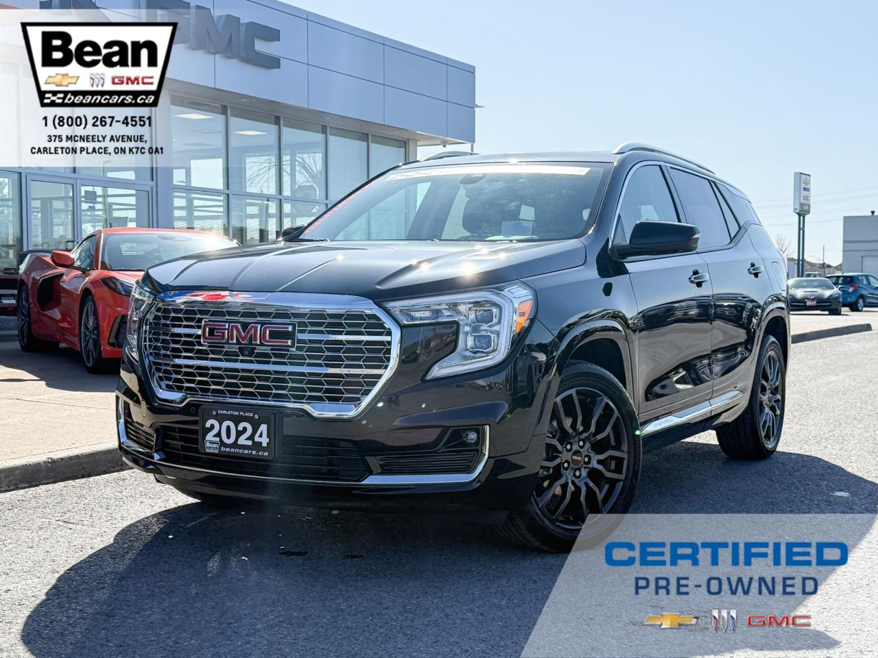Used 2024 GMC Terrain Denali 1.5L 4 CYL BLACK DIAMOND EDITION WITH REMOTE START/ENTRY, SUNROOF, HEATED/VENTILATED SEATS, HEATED STEERING WHEEL, POWER LIFTGATE, BOSE SOUND SYSTEM for sale in Carleton Place, ON