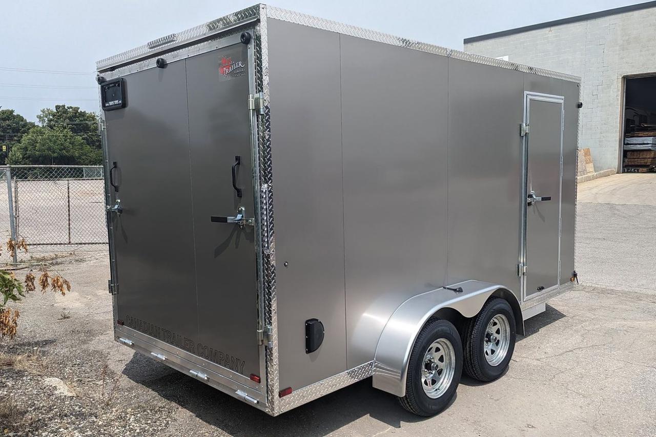 2025 Canadian Trailer Company 7x14 V Nose Cargo Trailer Aluminum Tandem Axle