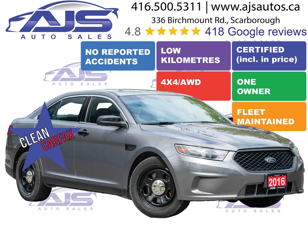 Used 2016 Ford Taurus AWD POLICE INTERCEPTOR SEDAN for sale in Toronto, ON