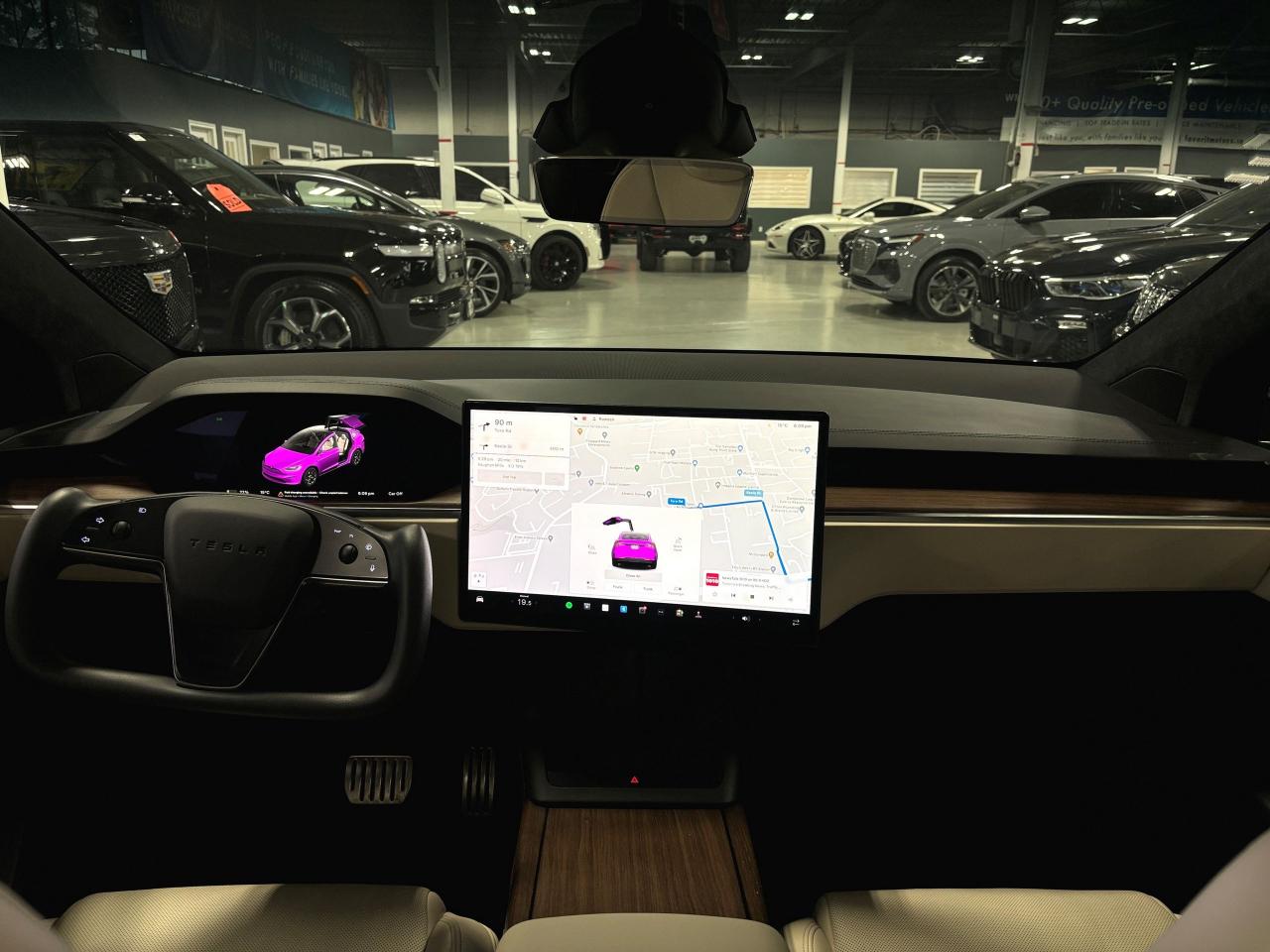 2023 Tesla Model X AWD|FULLSELFDRIVING|FALCONDOORS|INSANEMODE|CREAM|+ - Photo #12