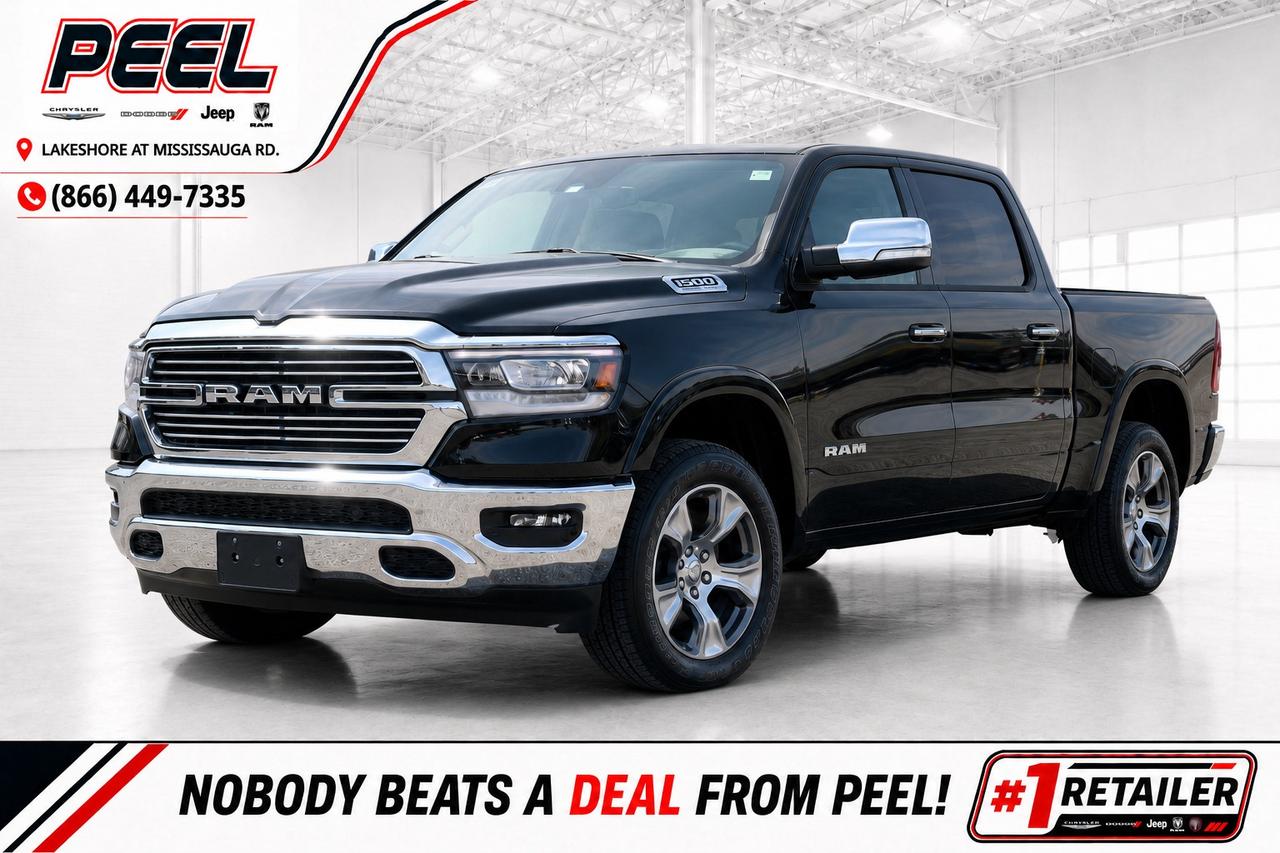 COME SEE WHY NOBODY BEATS A DEAL FROM PEEL! Your Source for ALL make and models used cars and trucks.

2022 Ram 1500 Laramie | Crew Cab | 4x4 | 5.7L Hemi V8 | Heated/Vented Leather Bucket Seats | Heated Steering Wheel | 12" Screen | Forward Collision Warning | Remote Start

Exclusive Company Demo

Set Up to Tow Up to 11,200 lbs | 5.7L Hemi V8 | 3.92 Rear Axle | Anti Spin Diff | Trailer Brake Controller | Class IV Hitch Receiver

The 2022 Ram 1500 Laramie Crew Cab 4x4 is the perfect blend of power, luxury, and advanced technology. Driven by the formidable 5.7L Hemi V8 engine, this truck is built to perform, whether youre on the road or off the beaten path. The heated and vented leather bucket seats and heated steering wheel ensure maximum comfort, while the impressive 12" screen provides a cutting-edge interface for all your navigation and entertainment needs. Safety is paramount with features like forward collision warning and remote start for added convenience. This exclusive company demo is set up to tow up to 11,200 lbs, thanks to its robust 5.7L Hemi V8 engine, 3.92 rear axle, anti-spin differential, trailer brake controller, and Class IV hitch receiver. Discover unparalleled towing capability and refined comfort with the 2022 Ram 1500 Laramie.
______________________________________________________

*COMPANY DEMO - Exact mileage may differ from advertised mileage. Please contact one of our sales professionals for exact mileage.

FREE CarFax included! Click the CarFax link in the listing to view the report.

Our advertised prices are for consumers/end users only and are not intended for dealer, wholesale, exporter, or broker purchases.
______________________________________________________

Peel Chrysler is based in Port Credit, Mississauga, and proudly serves customers across Ontario and Canada, including Toronto, Oakville, North York, Richmond Hill, Ajax, Hamilton, Niagara Falls, Brampton, Scarborough, Vaughan, London, Windsor, Cambridge, Kitchener, Waterloo, Brantford, Sarnia, Pickering, Huntsville, Milton, Woodbridge, Aurora, Newmarket, Orangeville, Georgetown, Markham, North Bay, Sudbury, Barrie, Oshawa, Kingston, Innisfil, and surrounding areas. Browse our selection of used cars, trucks, SUVs, vans, Ram, Jeep, Dodge, Chrysler, FIAT, and all makes and models at peelchrysler.com.
______________________________________________________

Disclaimer: Prices are for consumer/end-user purchases only. Advertised priceas are all-in and include all dealer fees and charges, including the $499 loan processing fee where applicable, except HST, Fuel and Licensing, unless otherwise stated. Payments, rates, and terms are subject to approved credit and may change without notice. If a trade-in has an outstanding loan balance and Peel Chrysler is required to facilitate the lien payout, a $349 lien payout fee applies. Most pre-owned vehicles originally come with two keys; however, all Peel Chrysler pre-owned vehicles come standard with one key unless otherwise stated. Vehicle images may be digitally adjusted or enhanced for presentation purposes and may not always reflect the exact appearance of the vehicle. While we make every effort to ensure accuracy, vehicle details, features, options, materials, history, specifications, pricing, availability, and CarFax information should be verified with Peel Chrysler before purchase.
