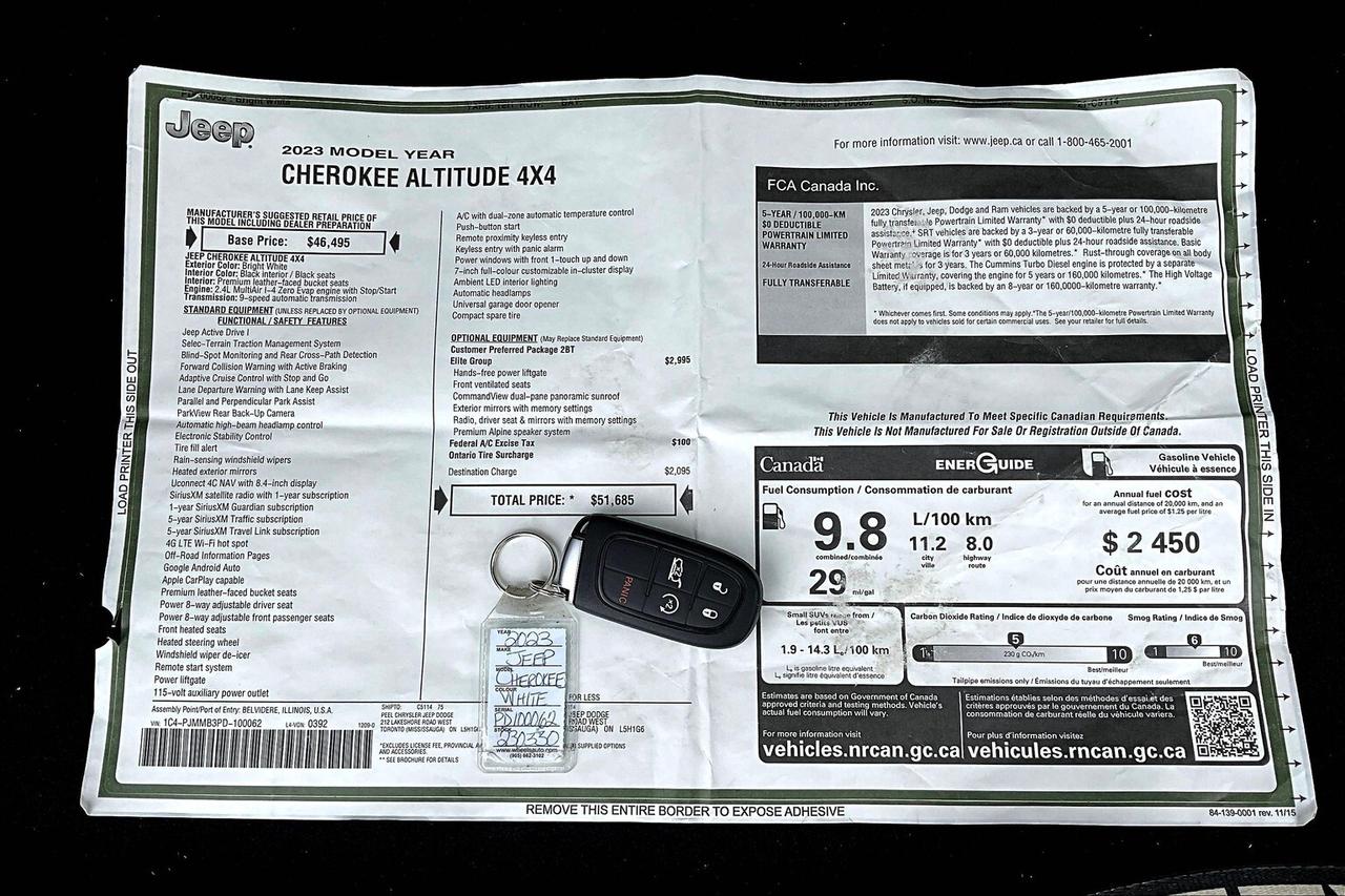 2023 Jeep Cherokee Altitude 4x4 DEMO SAVE BIG! Photo