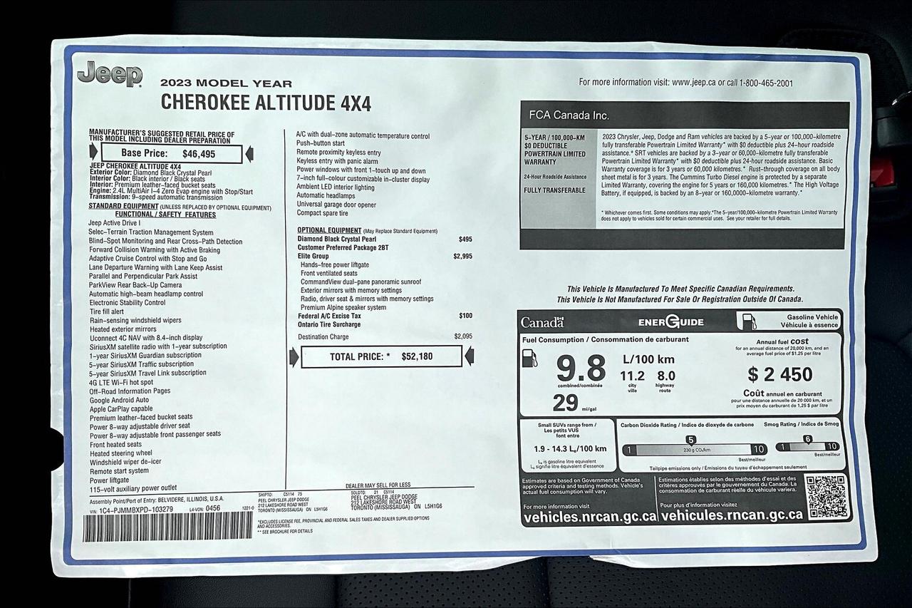 2023 Jeep Cherokee Altitude 4x4 | DEMO SALE | SAVE BIG! Photo