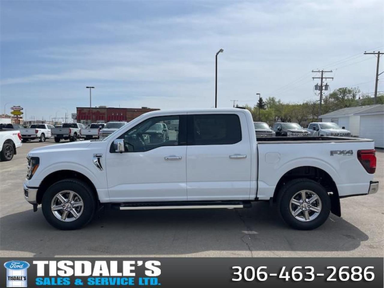 <b>Climate Control, SYNC 4, Remote Keyless Entry, Mobile Hotspot, Blind Spot Detection, Lane Keep Assist, Collision Mitigation</b><br> <br> <br> <br>Check out the large selection of new Fords at Tisdales today!<br> <br>  The Ford F-Series is the best-selling vehicle in Canada for a reason. Its simply the most trusted pickup for getting the job done. <br> <br>Just as you mold, strengthen and adapt to fit your lifestyle, the truck you own should do the same. The Ford F-150 puts productivity, practicality and reliability at the forefront, with a host of convenience and tech features as well as rock-solid build quality, ensuring that all of your day-to-day activities are a breeze. Theres one for the working warrior, the long hauler and the fanatic. No matter who you are and what you do with your truck, F-150 doesnt miss.<br> <br> This oxford white Crew Cab 4X4 pickup   has an automatic transmission and is powered by a  325HP 2.7L V6 Cylinder Engine.<br> <br> Our F-150s trim level is XLT. This XLT trim steps things up with running boards and dual-zone climate control, along with great standard features such as class IV tow equipment with trailer sway control, remote keyless entry, cargo box lighting, and a 12-inch infotainment screen powered by SYNC 4 featuring SiriusXM satellite radio, Apple CarPlay, Android Auto and FordPass Connect 5G internet hotspot. Safety features also include blind spot detection, lane keep assist with lane departure warning, front and rear collision mitigation and automatic emergency braking.<br><br> View the original window sticker for this vehicle with this url <b><a href=http://www.windowsticker.forddirect.com/windowsticker.pdf?vin=1FTEW3LP9SKD88240 target=_blank>http://www.windowsticker.forddirect.com/windowsticker.pdf?vin=1FTEW3LP9SKD88240</a></b>.<br> <br>To apply right now for financing use this link : <a href=http://www.tisdales.com/shopping-tools/apply-for-credit.html target=_blank>http://www.tisdales.com/shopping-tools/apply-for-credit.html</a><br><br> <br/> Total  rebate of $6000 is reflected in the price.   Incentives expire 2025-06-02.  See dealer for details. <br> <br>Tisdales is not your standard dealership. Sales consultants are available to discuss what vehicle would best suit the customer and their lifestyle, and if a certain vehicle isnt readily available on the lot, one will be brought in. o~o