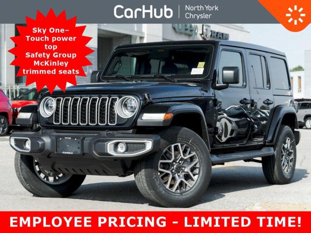 New 2025 Jeep Wrangler Sky OneTouch power top Safety Group McKinley trimmed seats for sale in Thornhill, ON