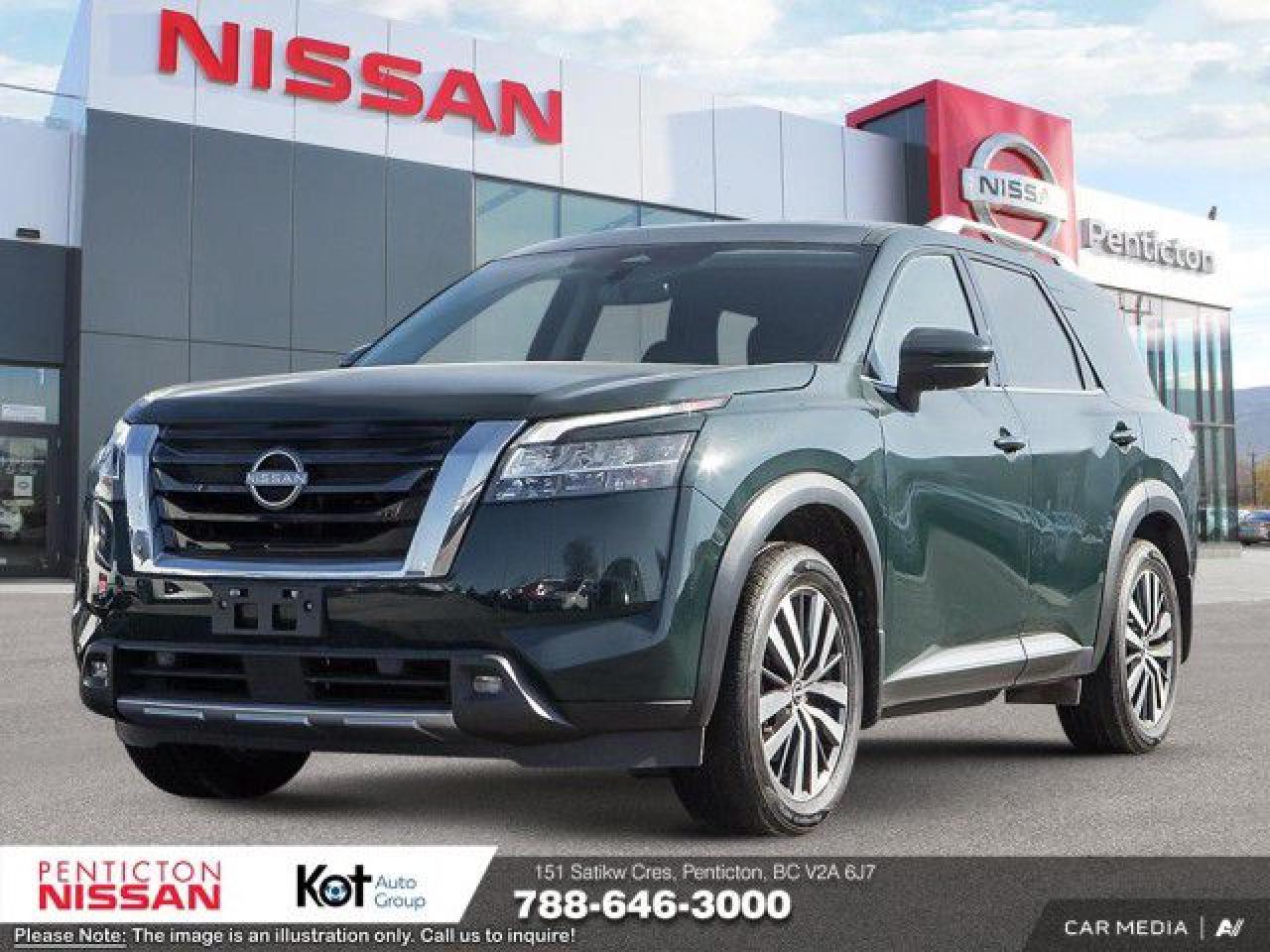 Used 2025 Nissan Pathfinder PLATINUM 4WD MY CHOICE DISCOUNT $1200 + $1000 DEMO SAVINGS !! EXECUTIVE DRIVEN !! 1.99% FINANCE RATE OAC for sale in Penticton, BC