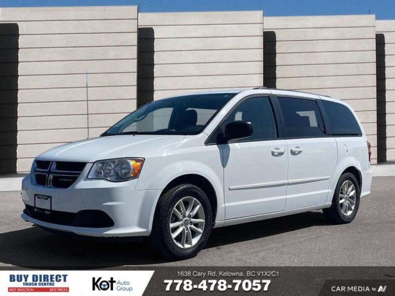 Used 2015 Dodge Grand Caravan SXT AUTO, KEYLESSENTRY, FABRIC SEATS, BLACK INTERIOR, THREE ROWS, ECON MODE, AUTO WINDOWS!!! for sale in Kelowna, BC