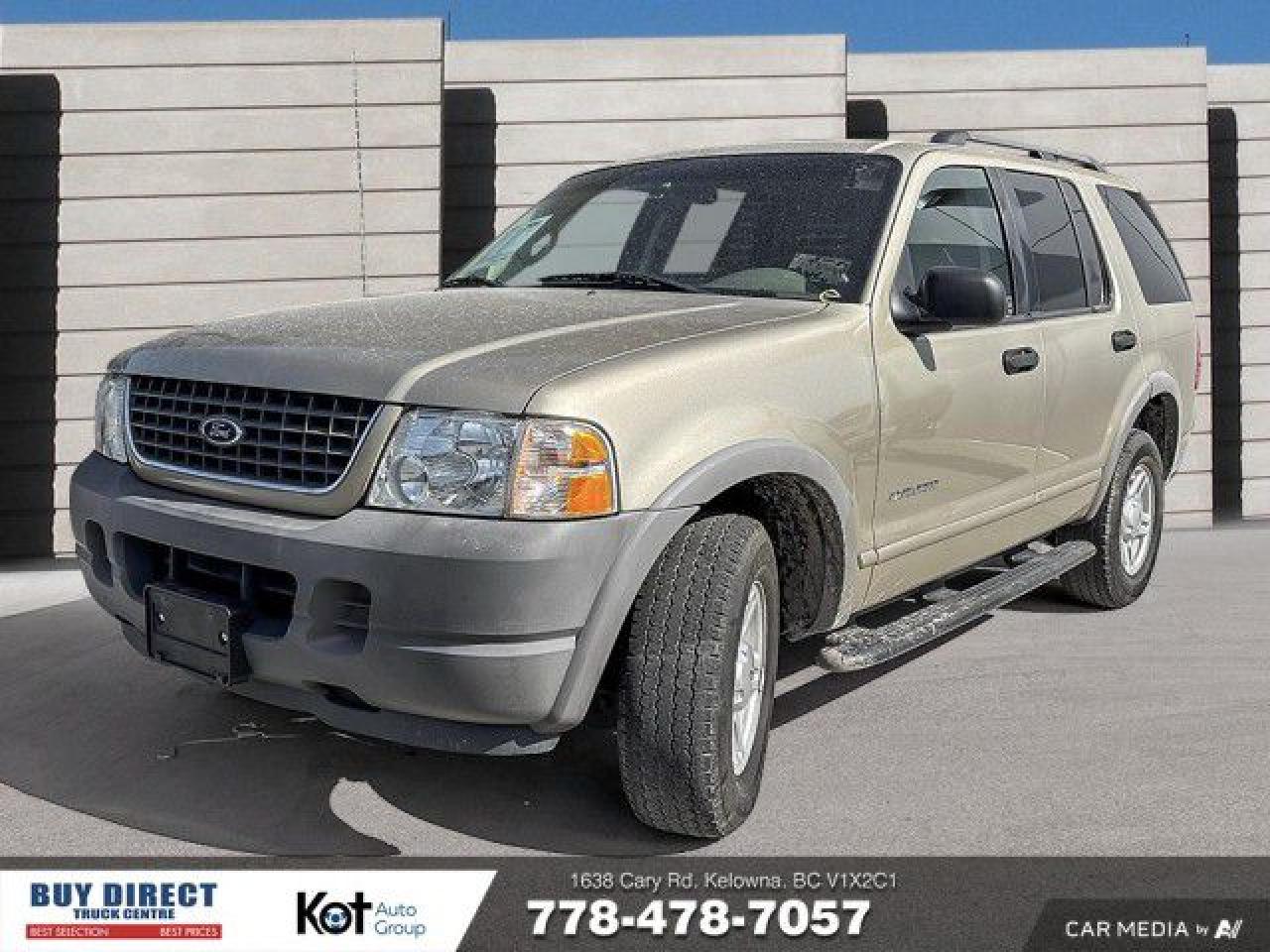 Used 2002 Ford Explorer XLS AUTO, KEYLESS ENTRY, FABRIC SEATS, AUTO WINDOWS, CD PLAYER WITH RADIO, BEIGE INTERIOR!!! for sale in Kelowna, BC