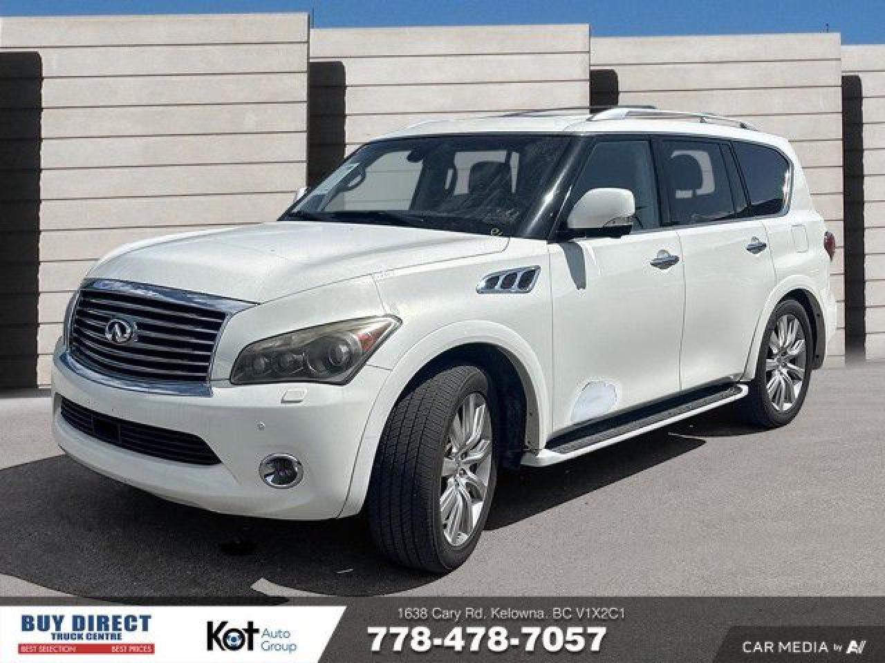 Used 2011 Infiniti QX56 AUTO, KEYLESS ENTRY, BLUETOOTH/ VOICE COMMAND, HEATED LEATHER SEATS, THREE ROWS!!! for sale in Kelowna, BC