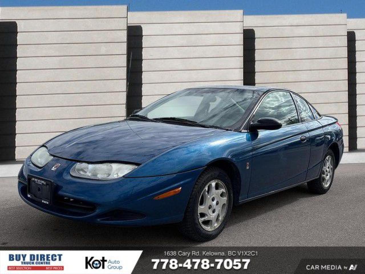 Used 2001 Saturn SC MANUAL, KEY TWO DOOR, SUNROOF, GREY INTERIOR, CD PLAYER WITH RADIO!! for sale in Kelowna, BC