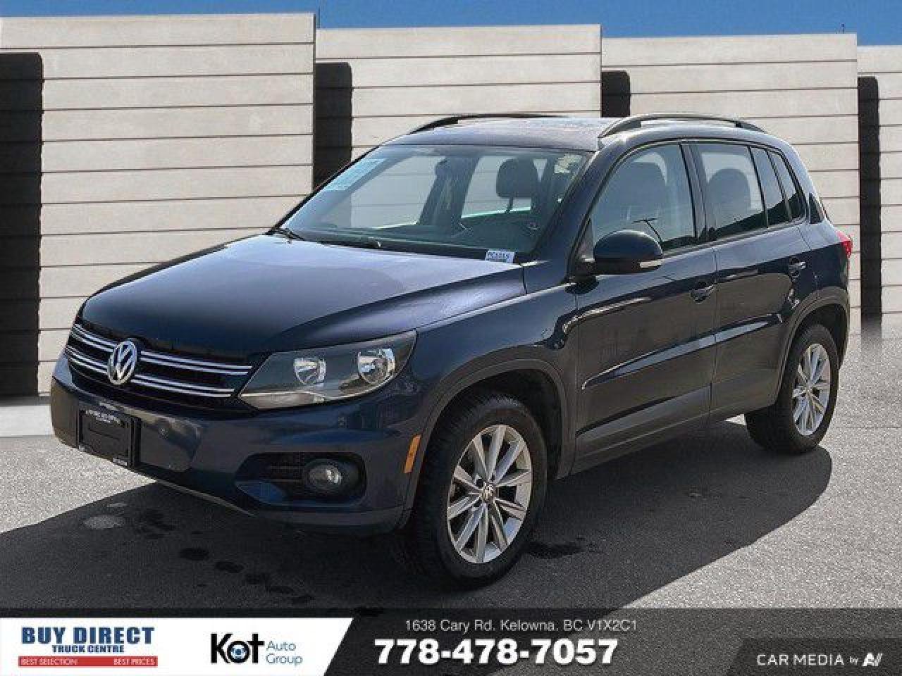 Used 2014 Volkswagen Tiguan Highline AUTO, KEYLESS ENTRY, BLACK INTERIOR, HEATED LEATHER SEATS, SUNROOF, AUTO WINDOWS!!! for sale in Kelowna, BC