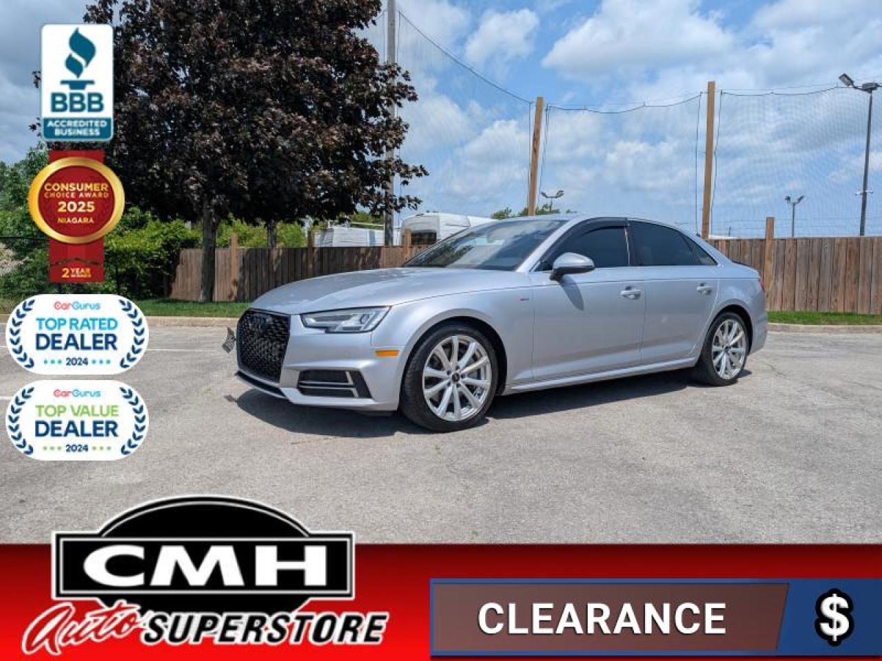 Used 2017 Audi A4 2.0T Progressiv S-Line  **S LINE - ROOF** for sale in St. Catharines, ON