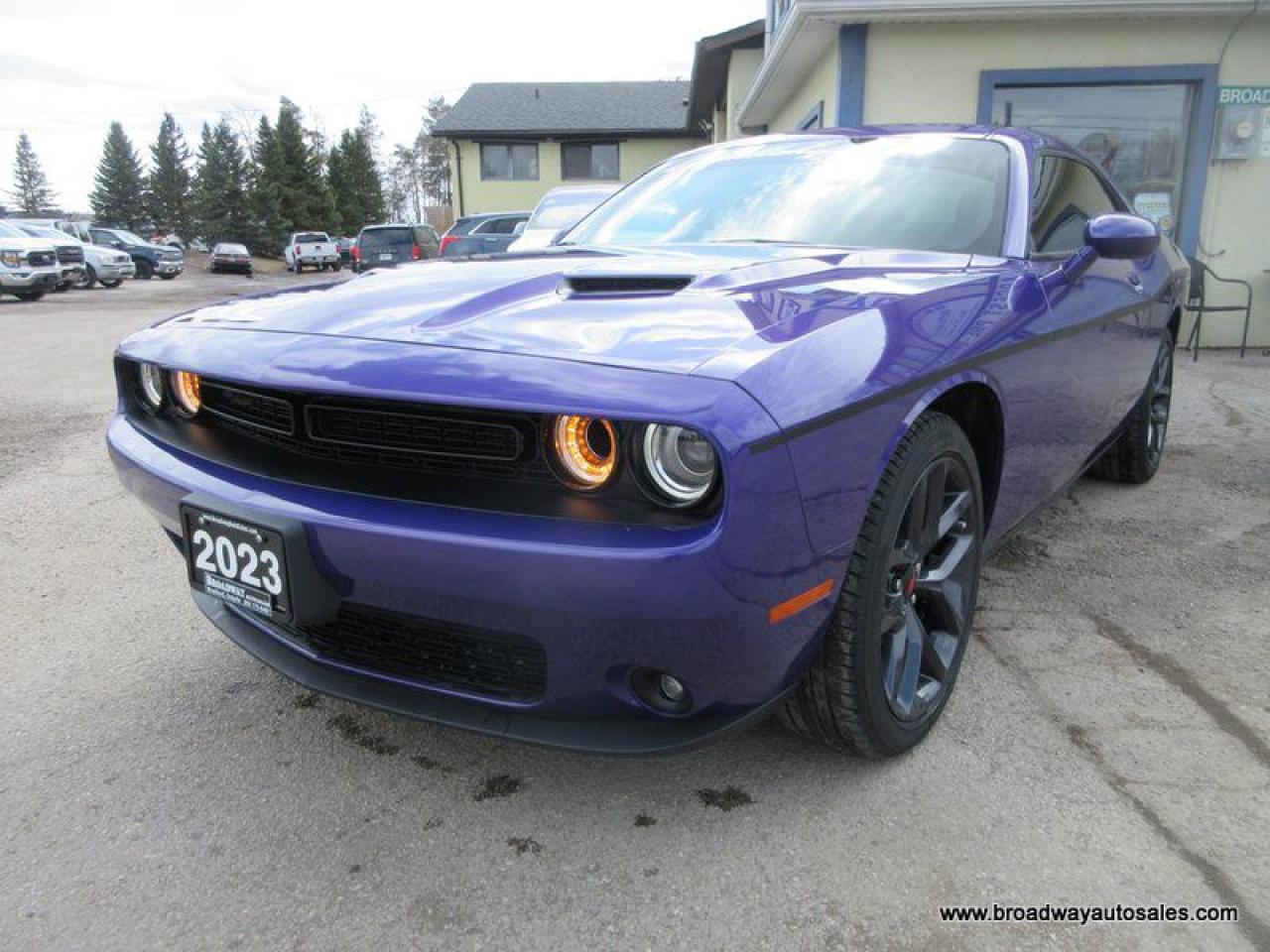 Used 2023 Dodge Challenger FUN-TO-DRIVE SXT-PACKAGE 5 PASSENGER 3.6L - V6.. SPORT-MODE.. NAVIGATION.. POWER SUNROOF.. LEATHER.. HEATED/AC SEATS.. BACK-UP CAMERA.. for sale in Bradford, ON