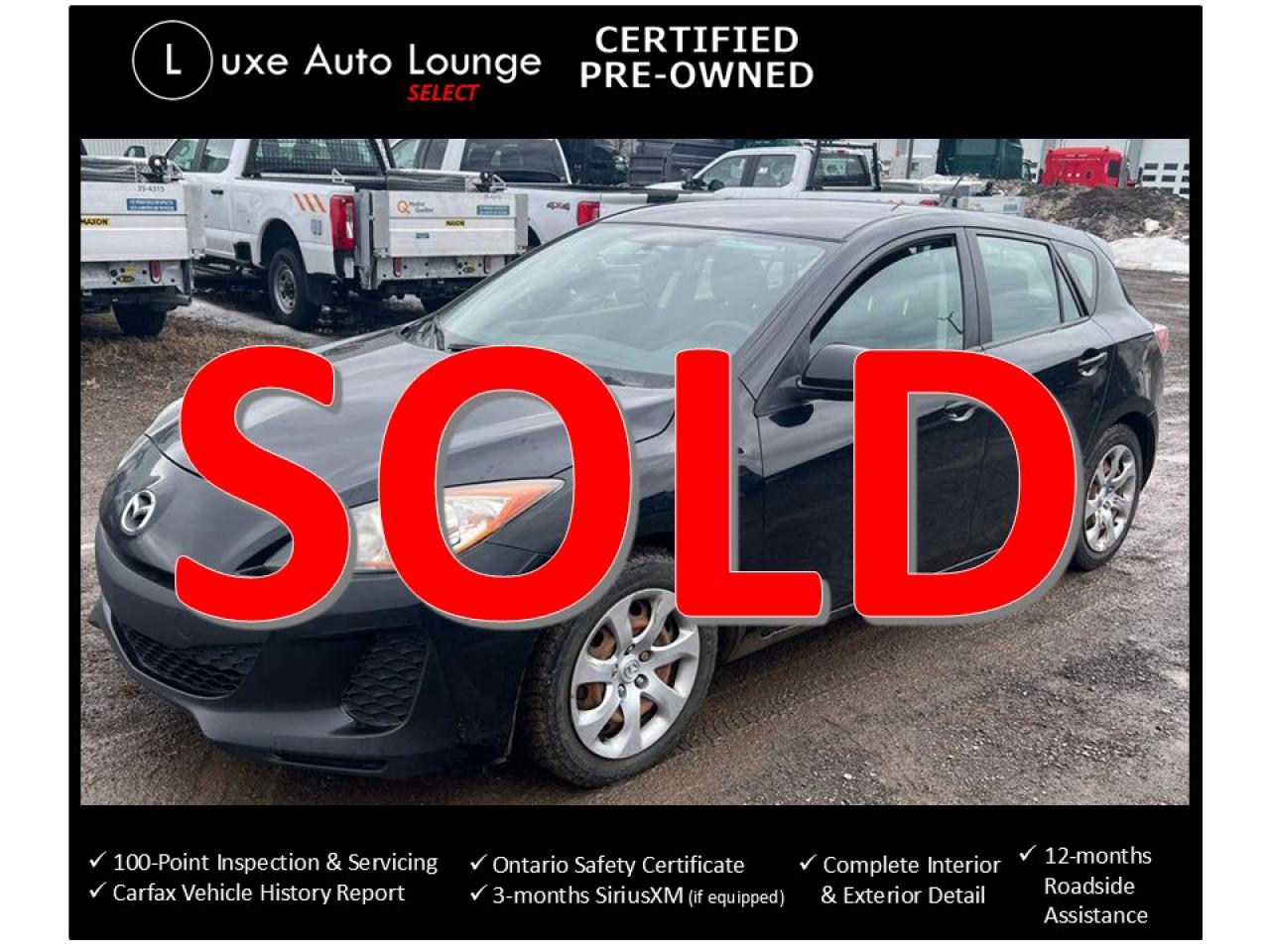 2012 Mazda MAZDA3 GX LOW KM!! 5SPD, A/C, POWER GROUP, CD/MP3, CLEAN!