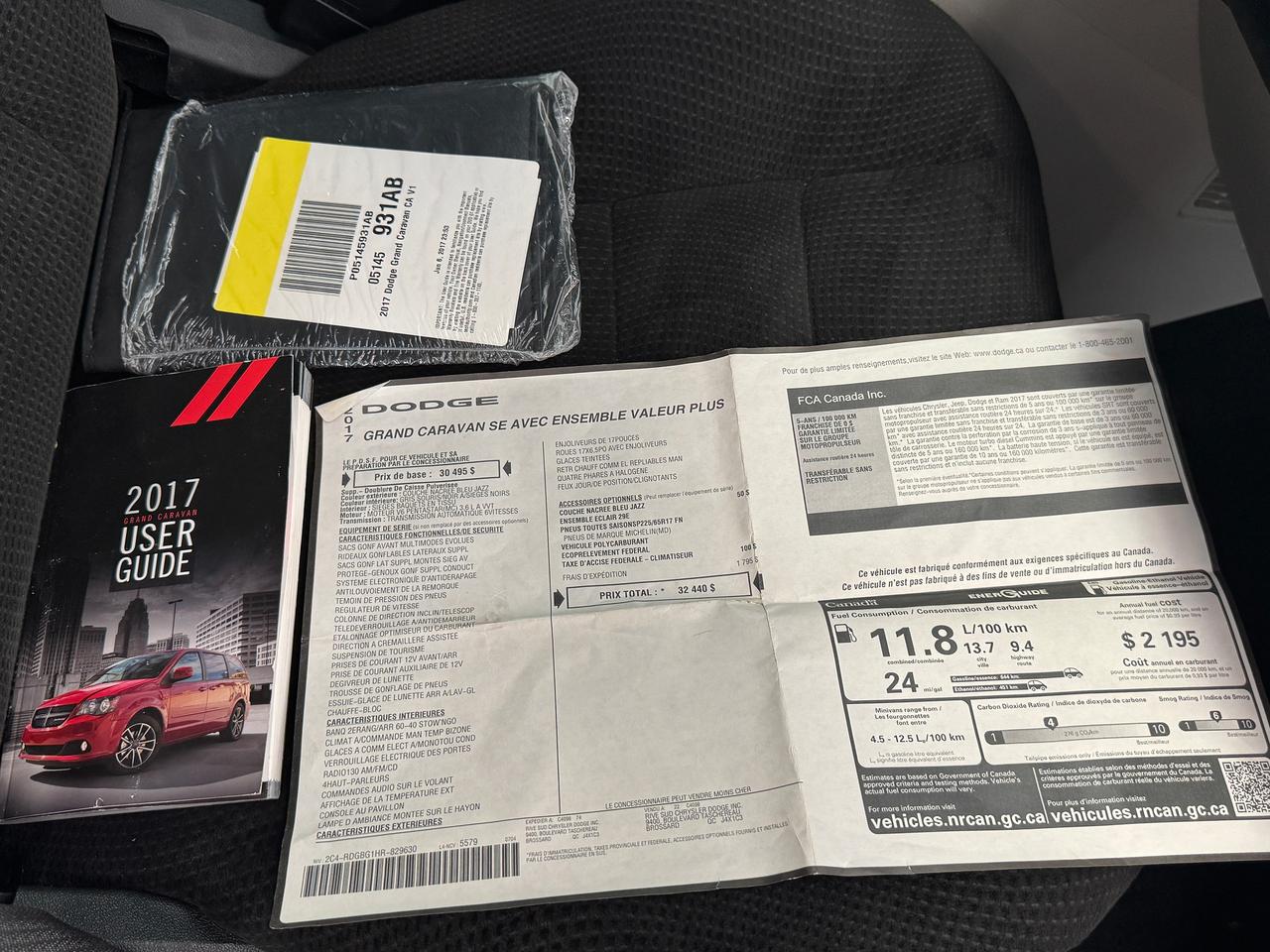 2017 Dodge Grand Caravan Canada Value PKG+A/C+CLEAN CARFAX+ACCIDENT FREE Photo
